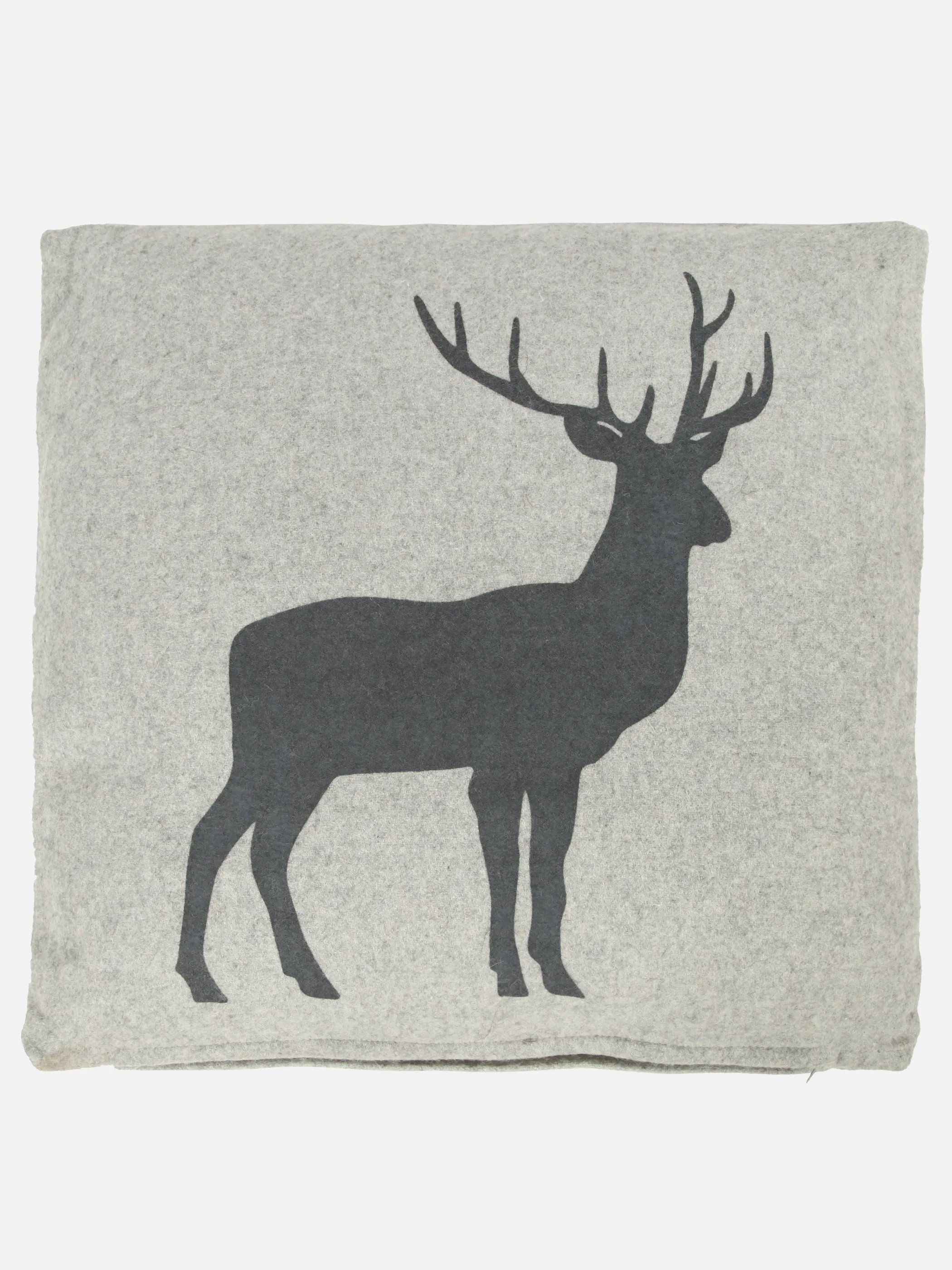 AWG Mode - Dekokissen Hirsch mit Füllung, 45x45cm | GRAU | 45/45