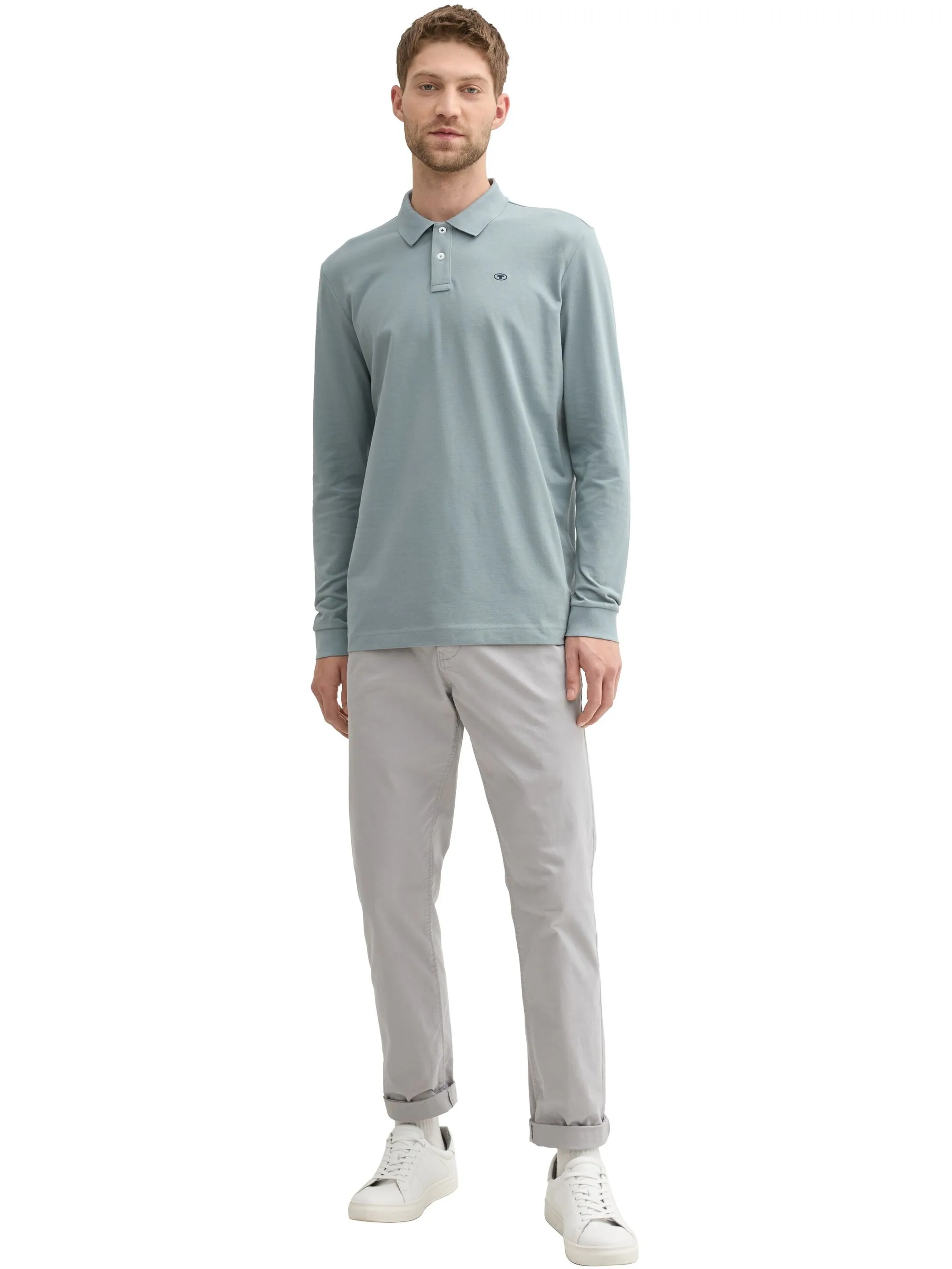 Tom Tailor 1043278 NOS basic polo with contrast Grau 914721 27475 4