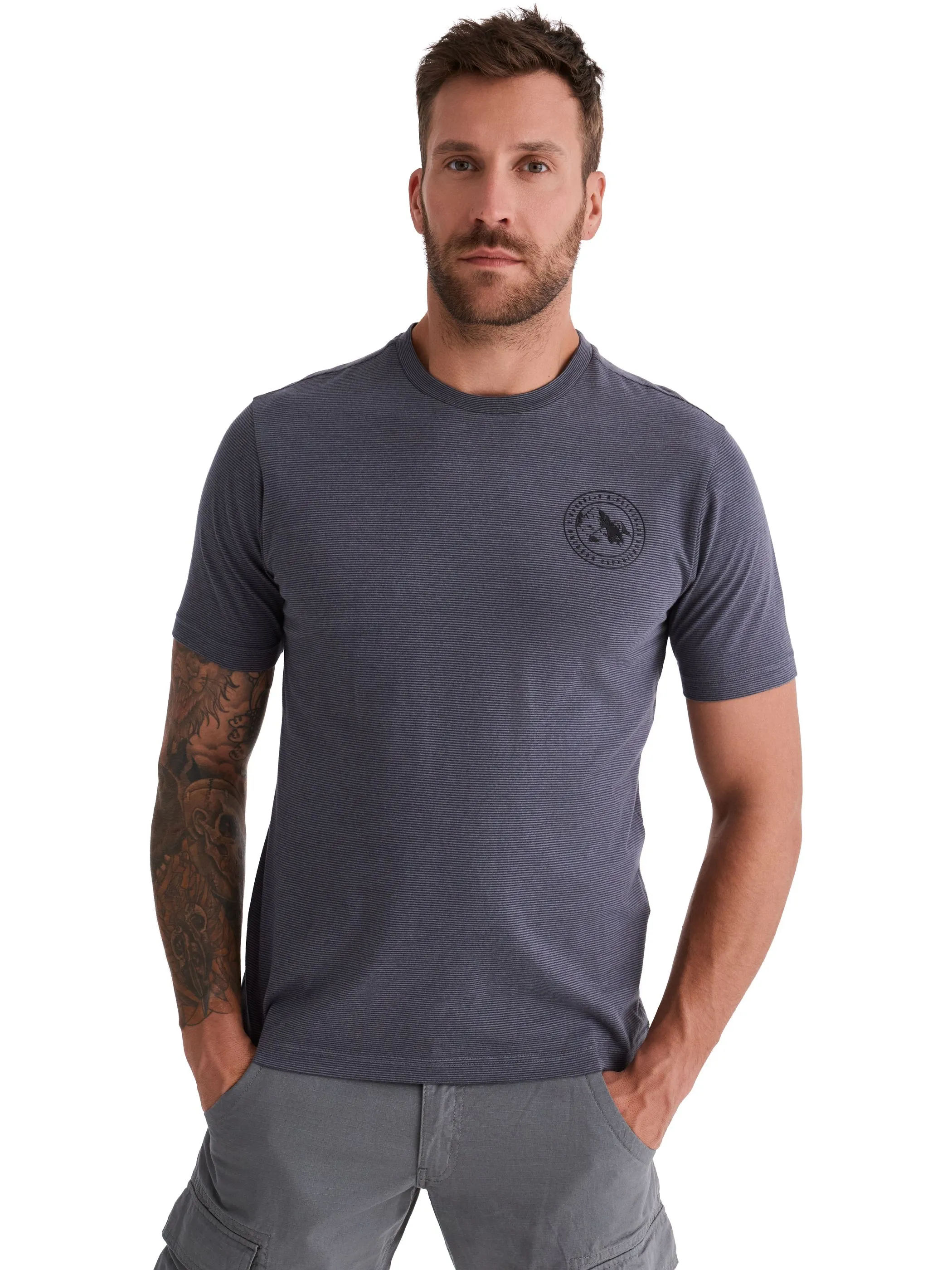 HERO by John Medoox 74306250009188 He-T-Shirt "Tim" Blau 928359 9188 1