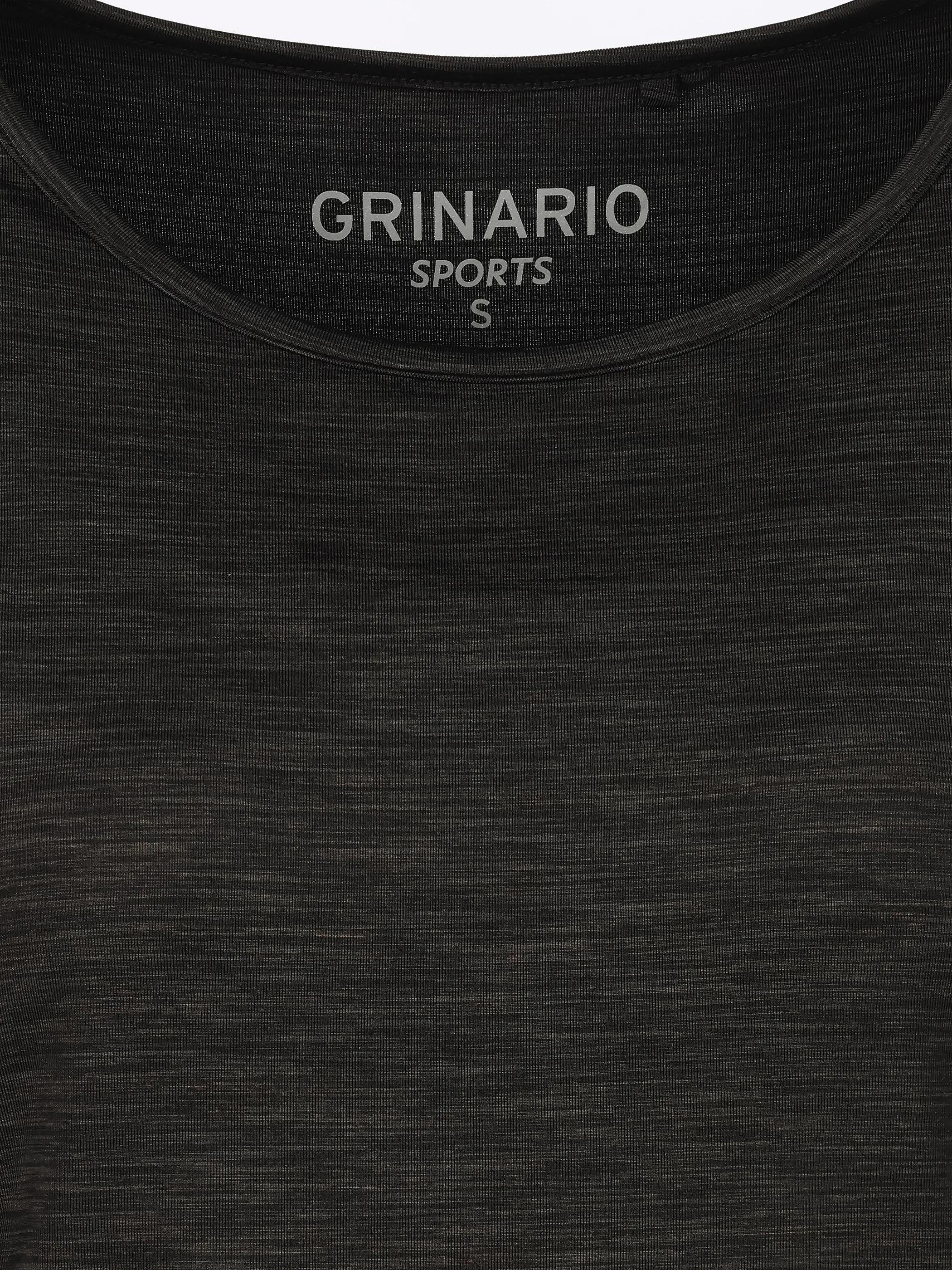 Grinario Sports Da-Sport T-Shirt, meliert Schwarz 921221 SCHWARZ 3