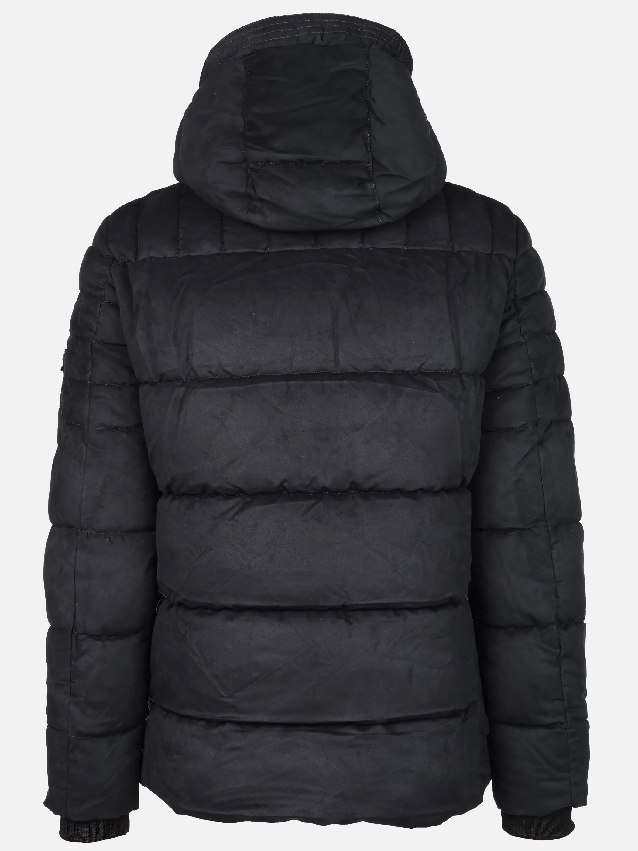 Jim Spencer He. Kapuzensteppjacke Velour Blau 915864 0800 2