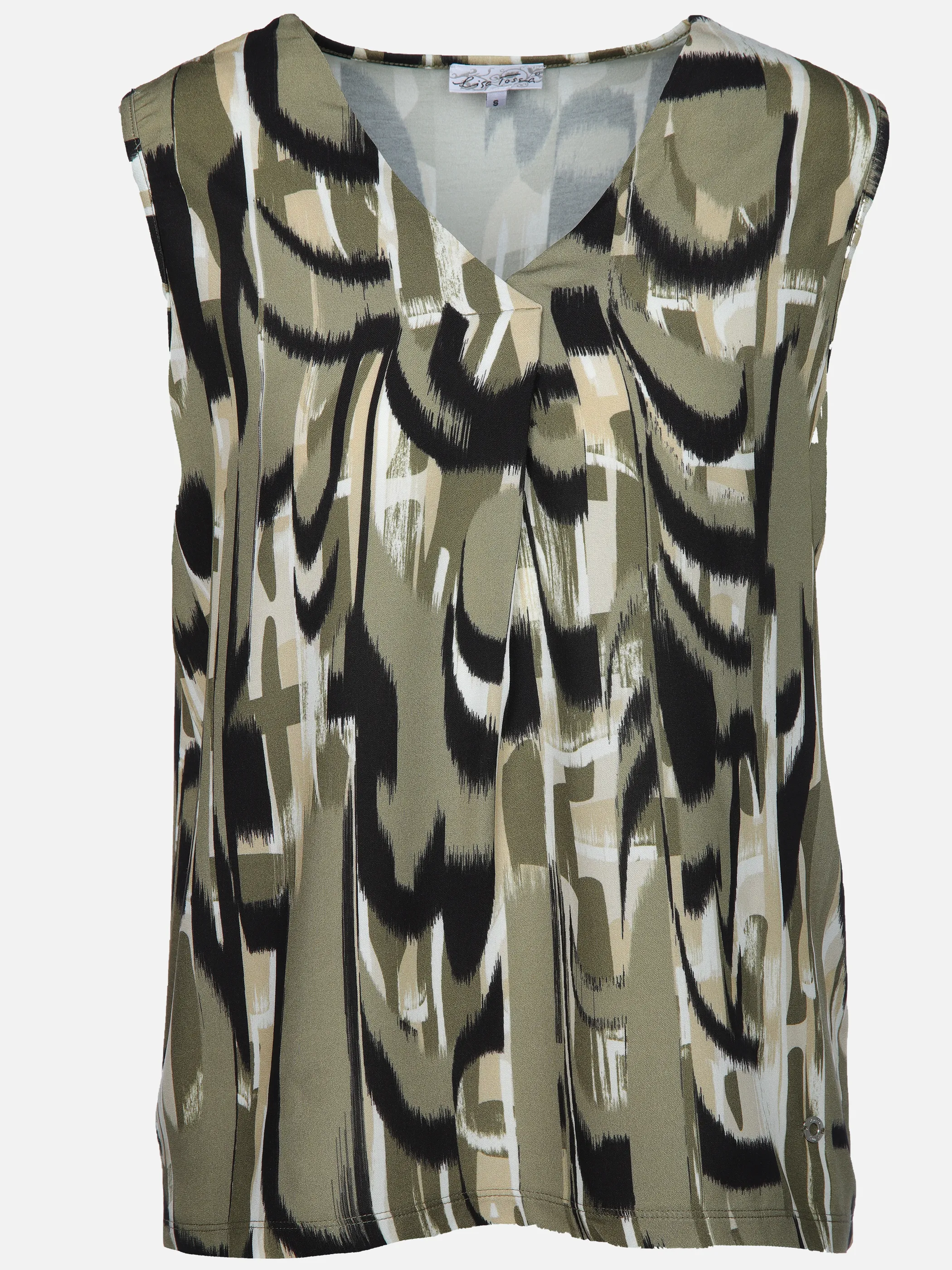 Lisa Tossa Da-Alloverprint-Top Oliv 910483 TREK 1