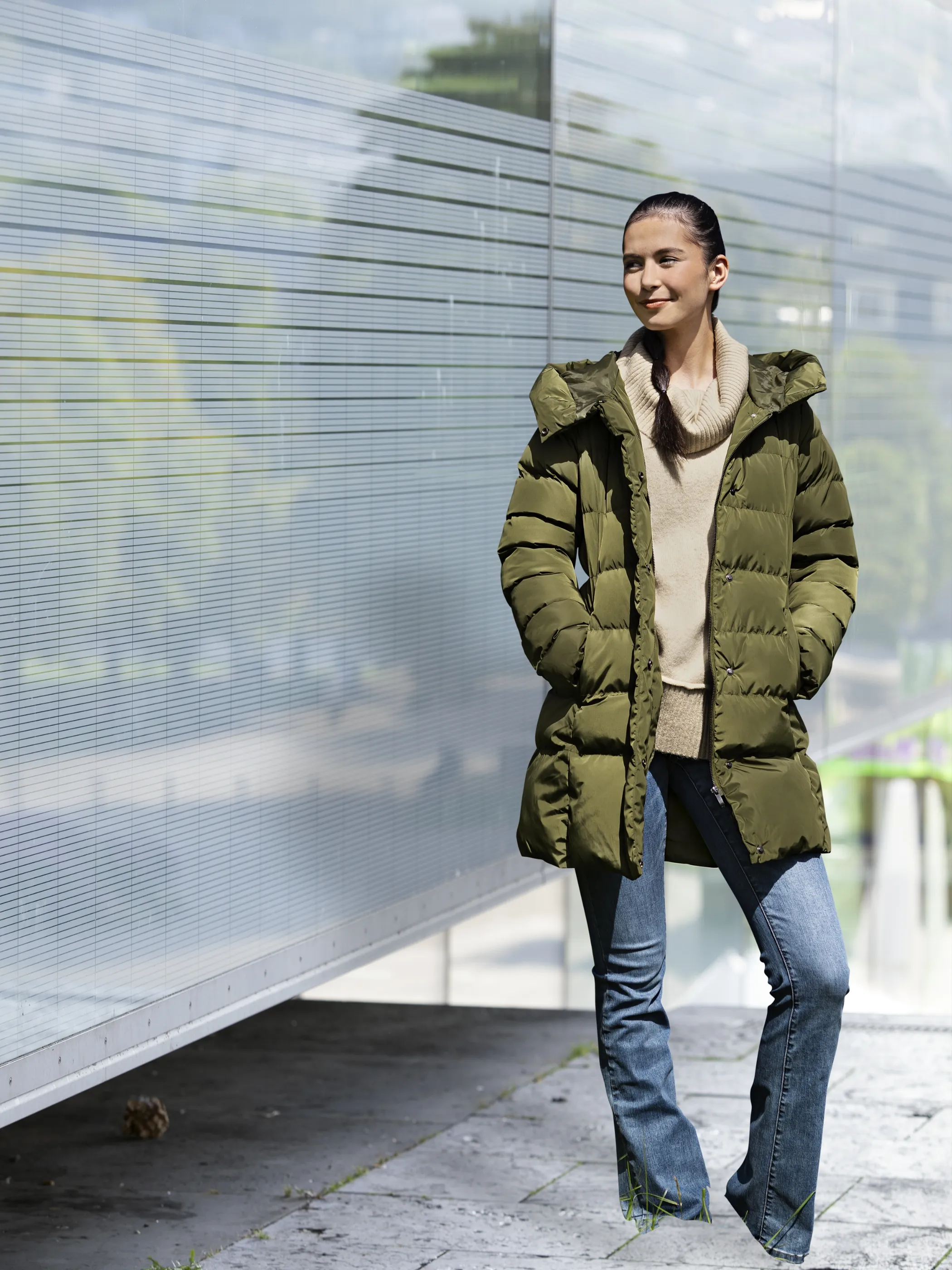 Only 15304782 ONLLINA PUFFER COAT C Grün 881713 229635 5