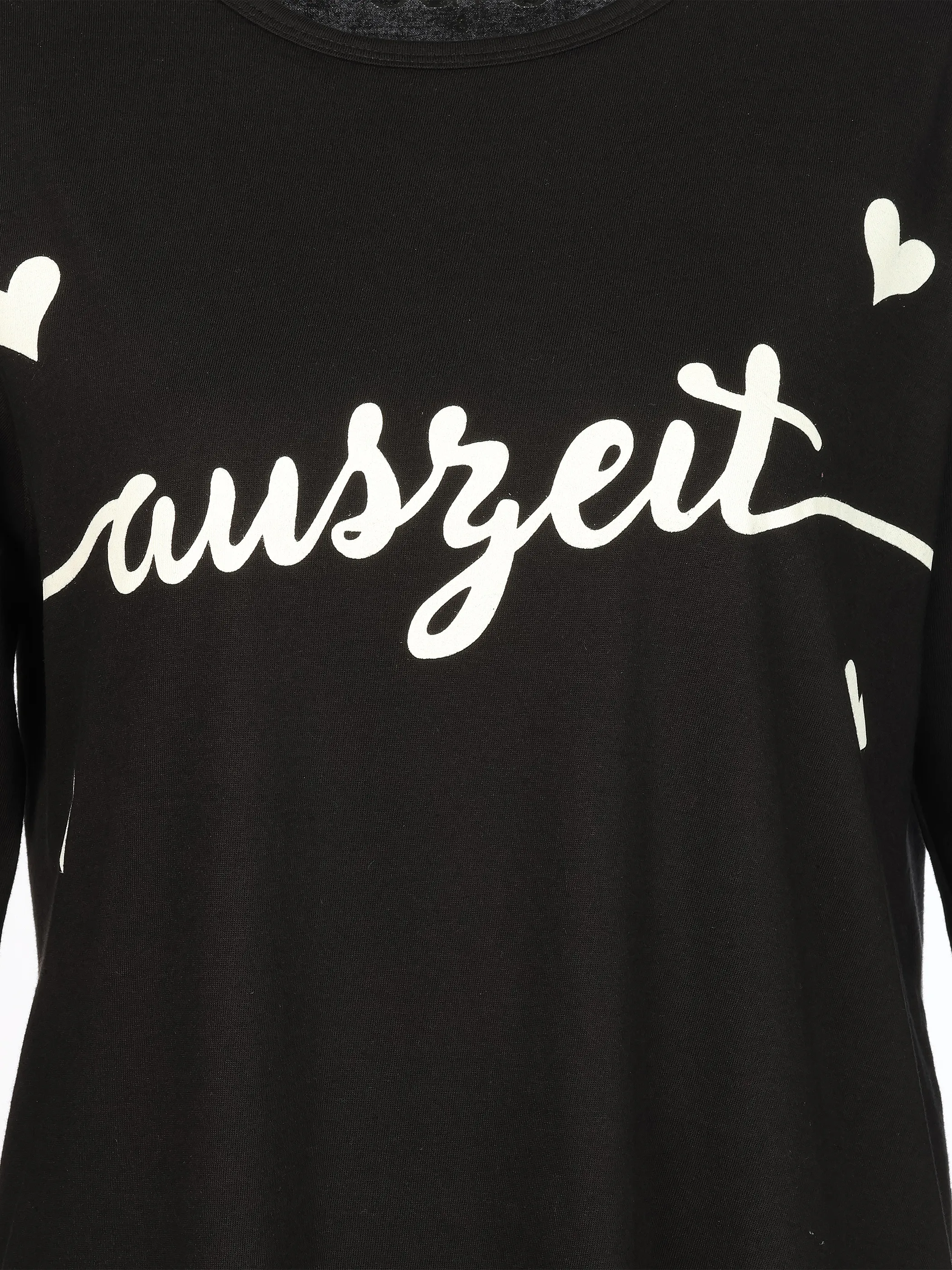 Sure Da. Nachthemd Herzen/Auszeit Schwarz 929146 SCHWARZ 3