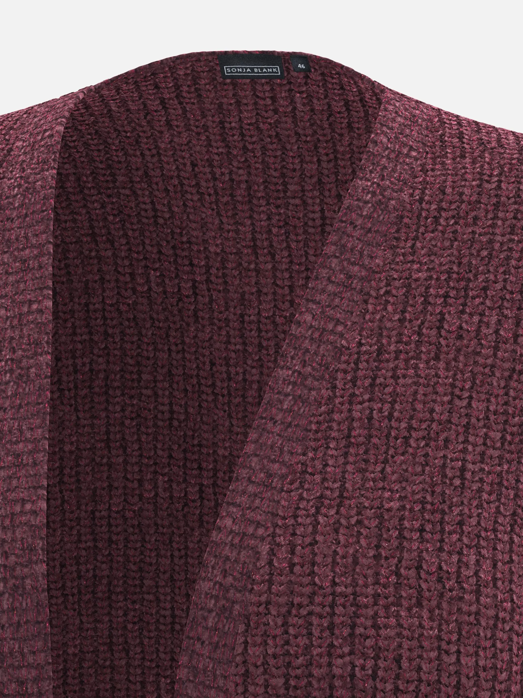 Sonja Blank Da-gr.Gr. langer Cardigan Rot 930002 BEERE 3