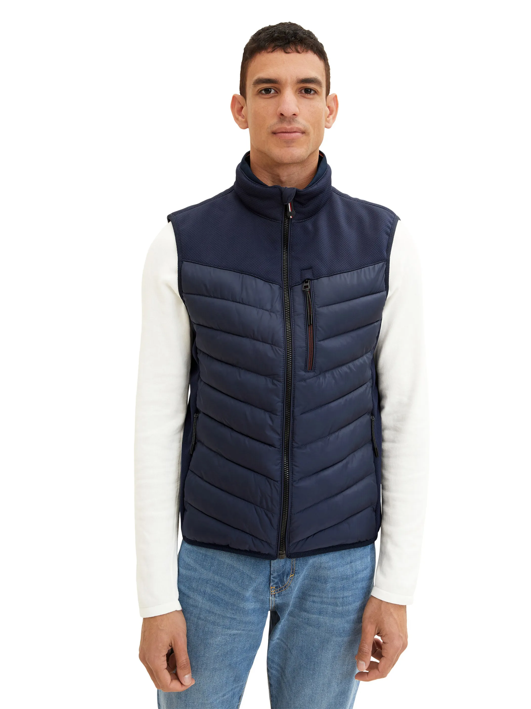 Tom Tailor 1034435 hybrid vest Blau 872262 10668 4