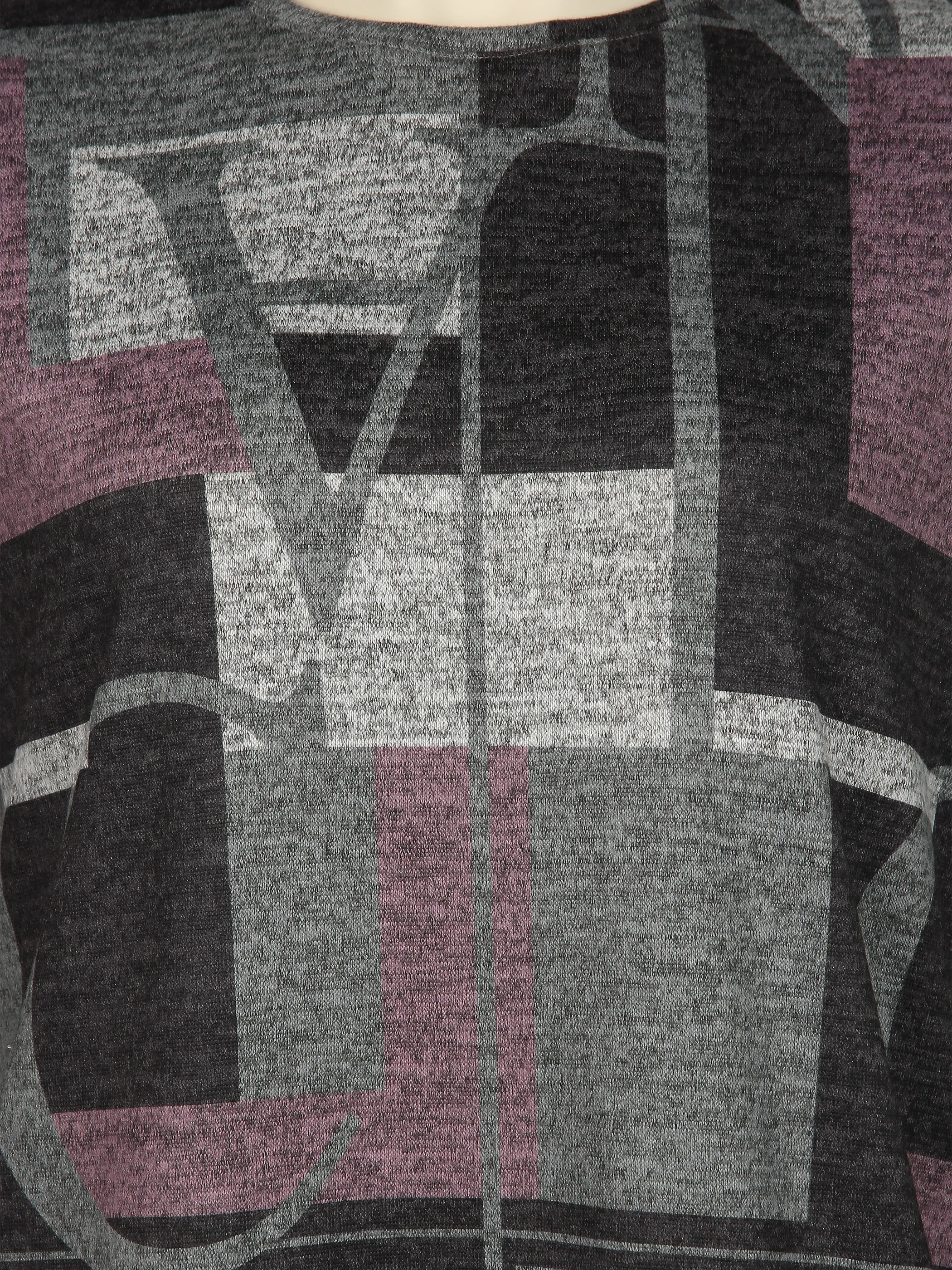 Sonja Blank Da-gr.Gr. Flausch Shirt mit Print Rot 916403 BORDEAUX 3
