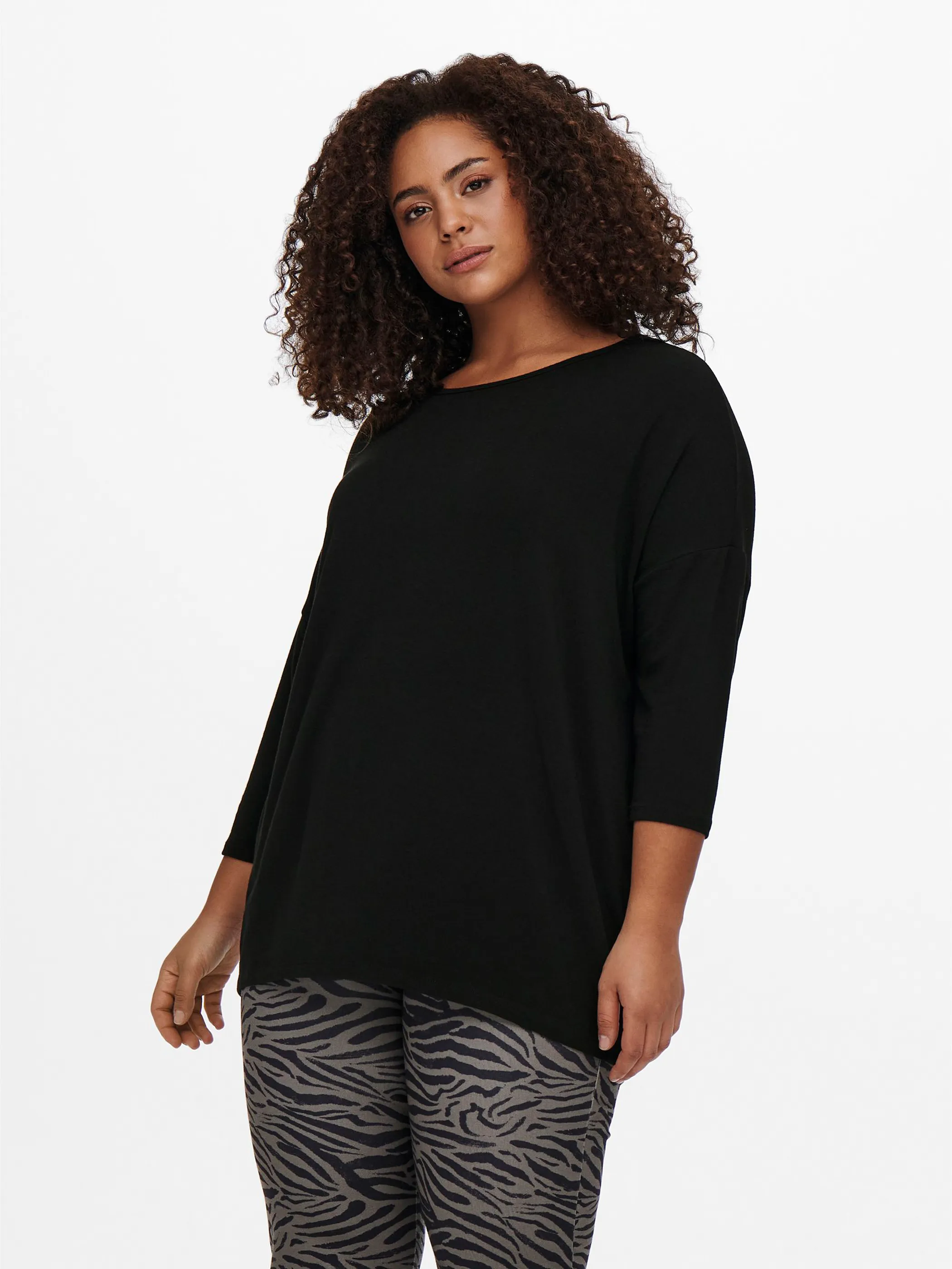 Only Carmakoma 15229806 CARLAMOUR 3/4 TOP Schwarz 850588 177911 5