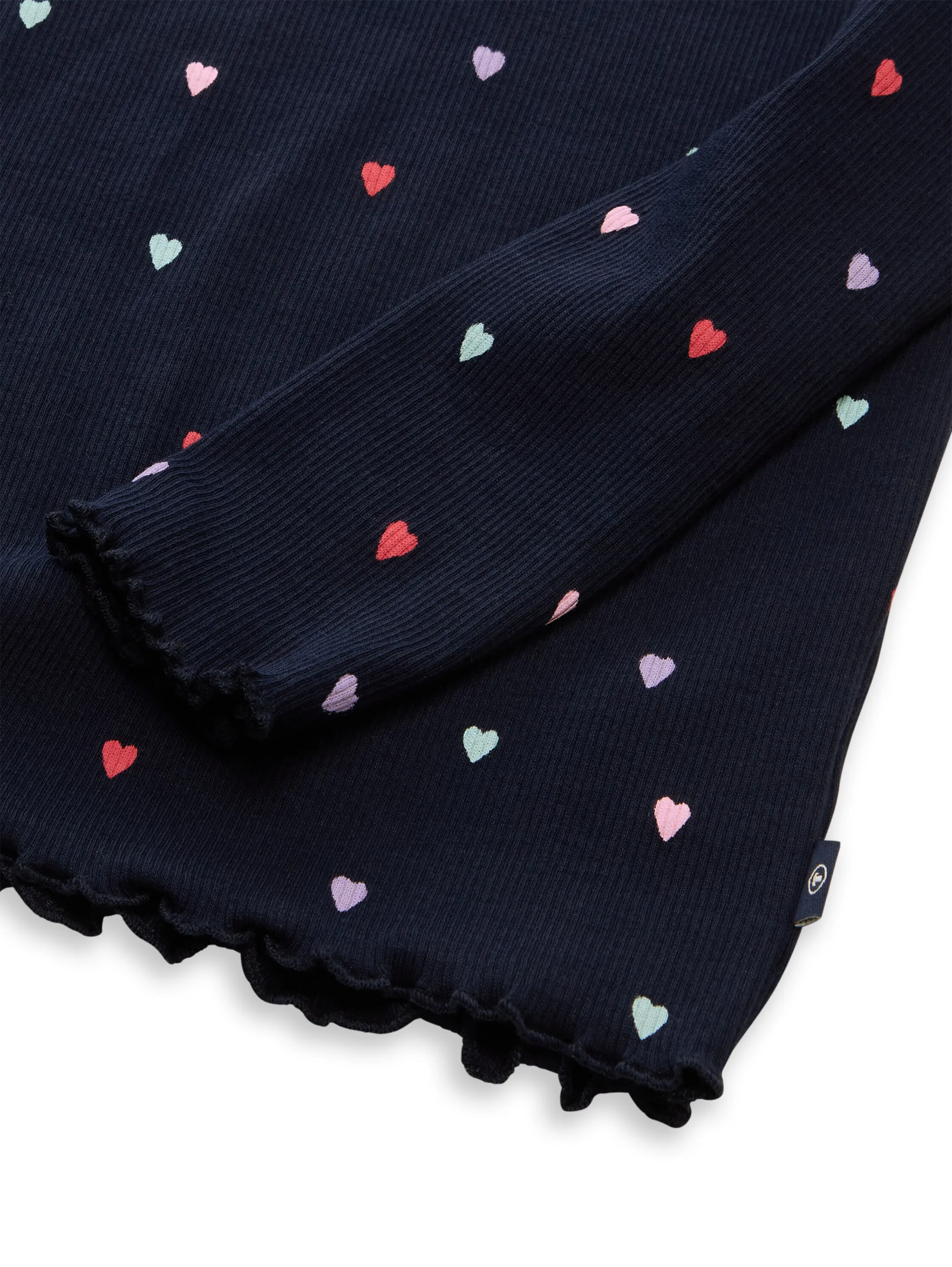 Tom Tailor 1053402 printed heart rib long Marine 934382 41136 3
