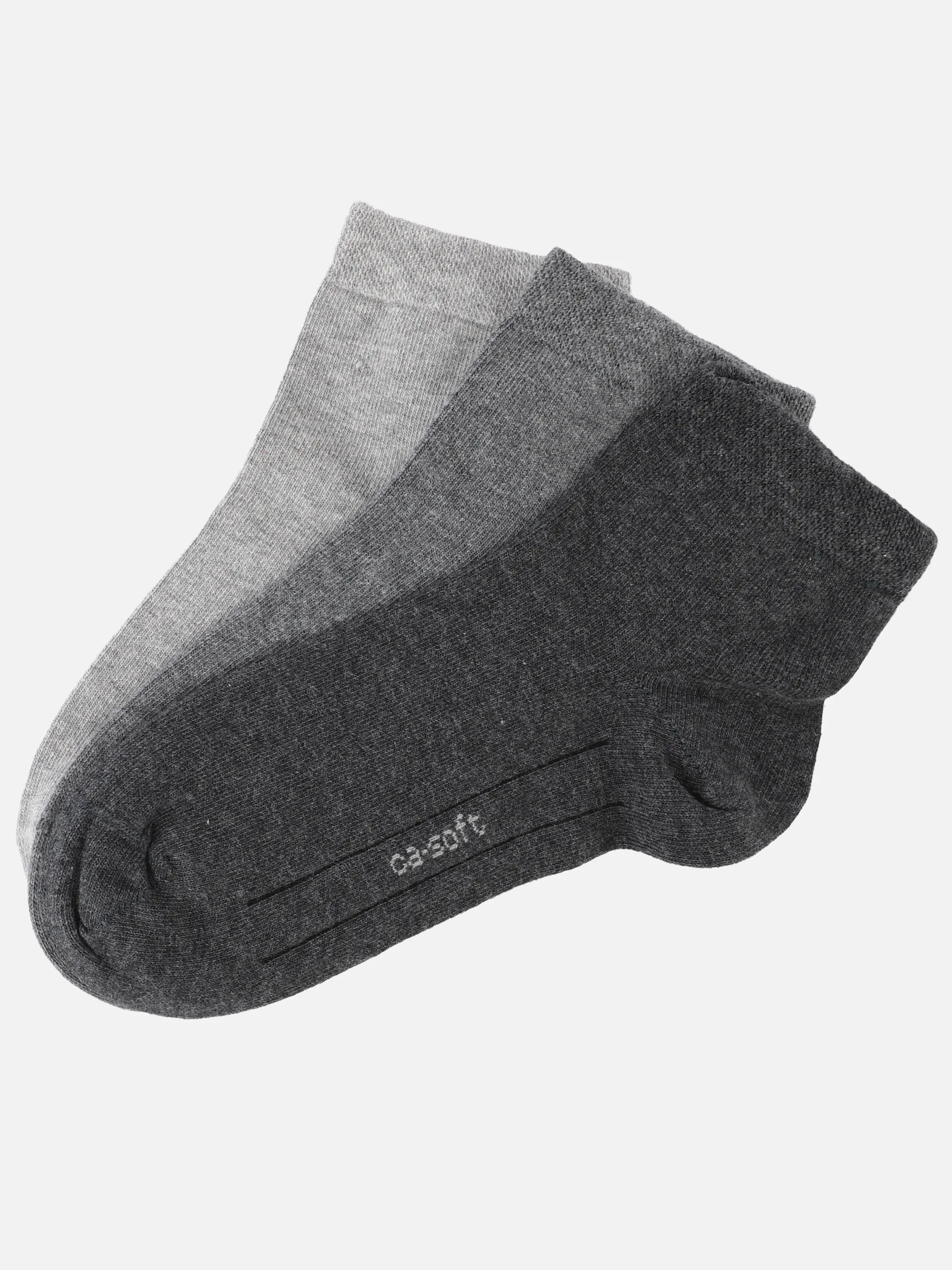 Camano 3023 He-Soft Quarter Socken3er Grau 809764 0049 1