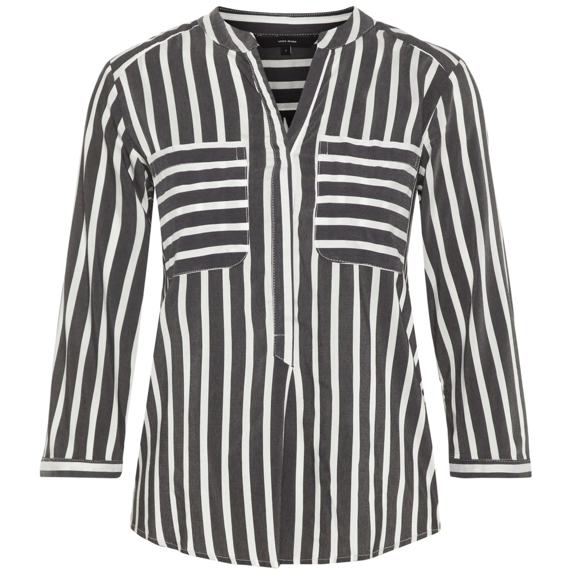 Vero Moda 10168581 VMERIKA STRIPE 3/4 SH Schwarz 760046 177868009 1