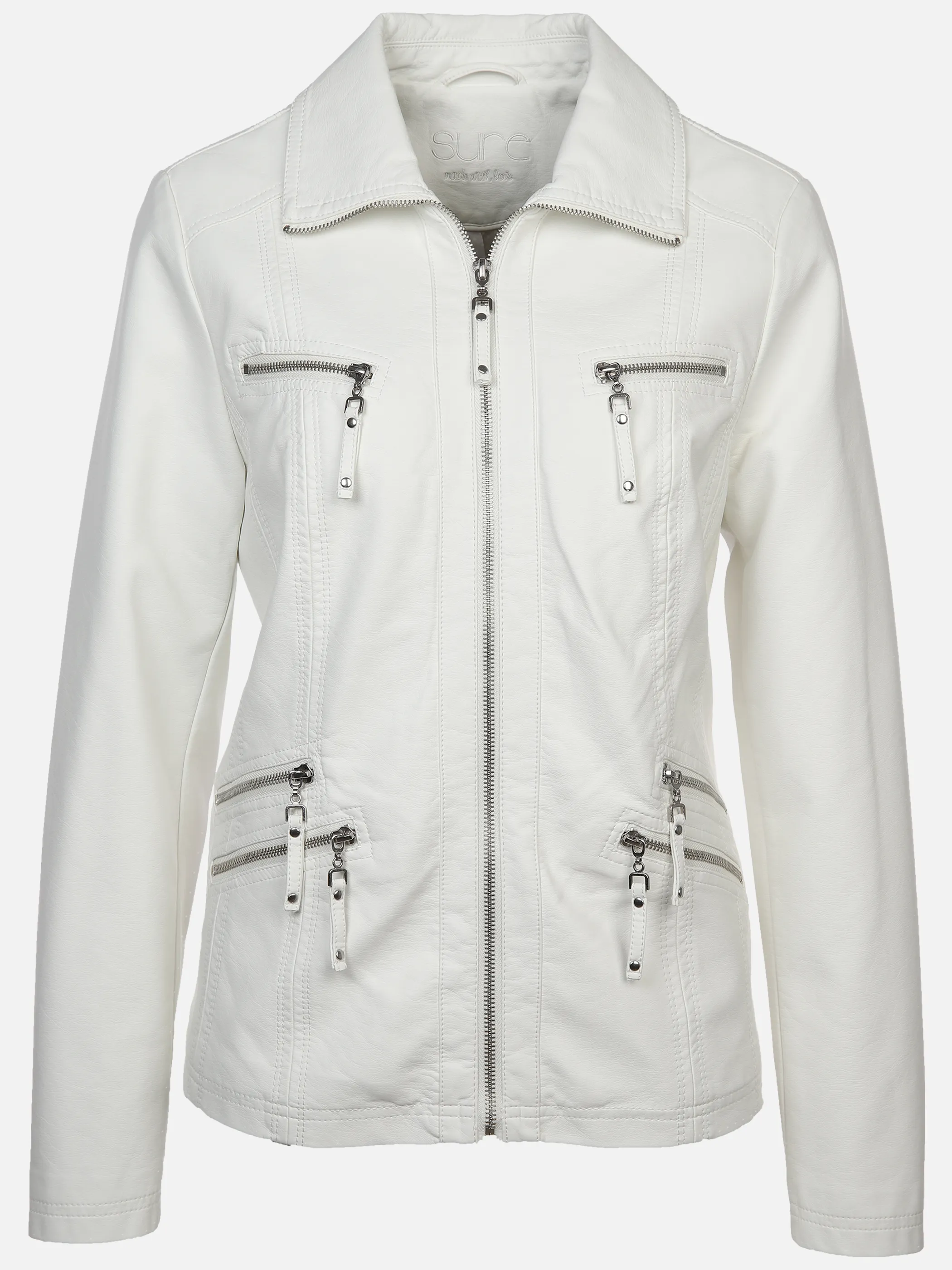 Sure Da-Kunstlederjacke m. RV Weiß 904272 OFFWHITE 1