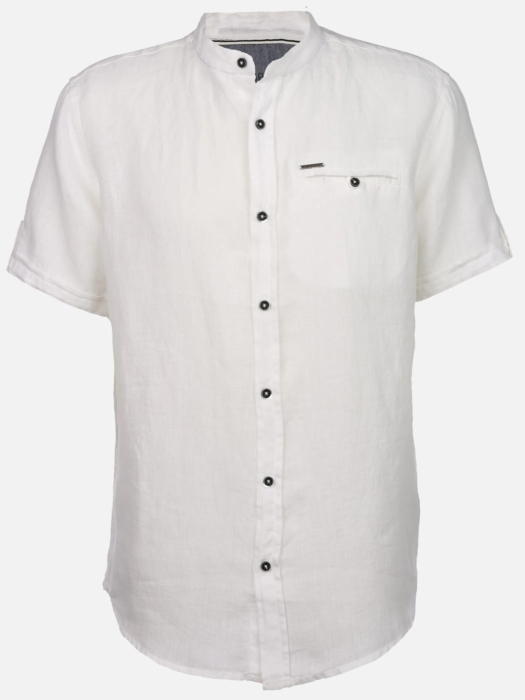 Jim Spencer He. Leinenhemd 1/2 Arm Stehkragen Weiß 922239 WHITE 1