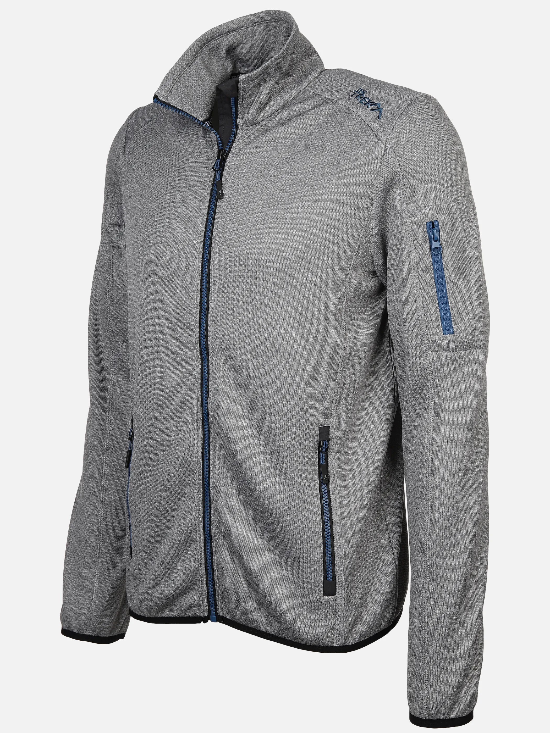 Grinario Sports Herren Fleece-Jacke Grau 888355 GREY/BLUE 3 Grinario Sports Herren Fleece-Jacke Grau 888355 GREY/BLUE 3
