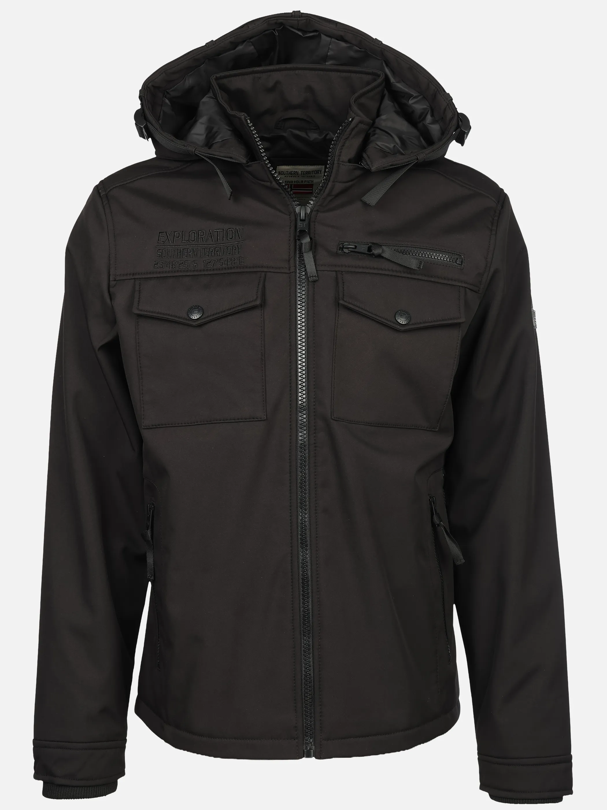 Southern Territory He. Softshelljacke Cargotaschen Schwarz 929487 BLACK 1