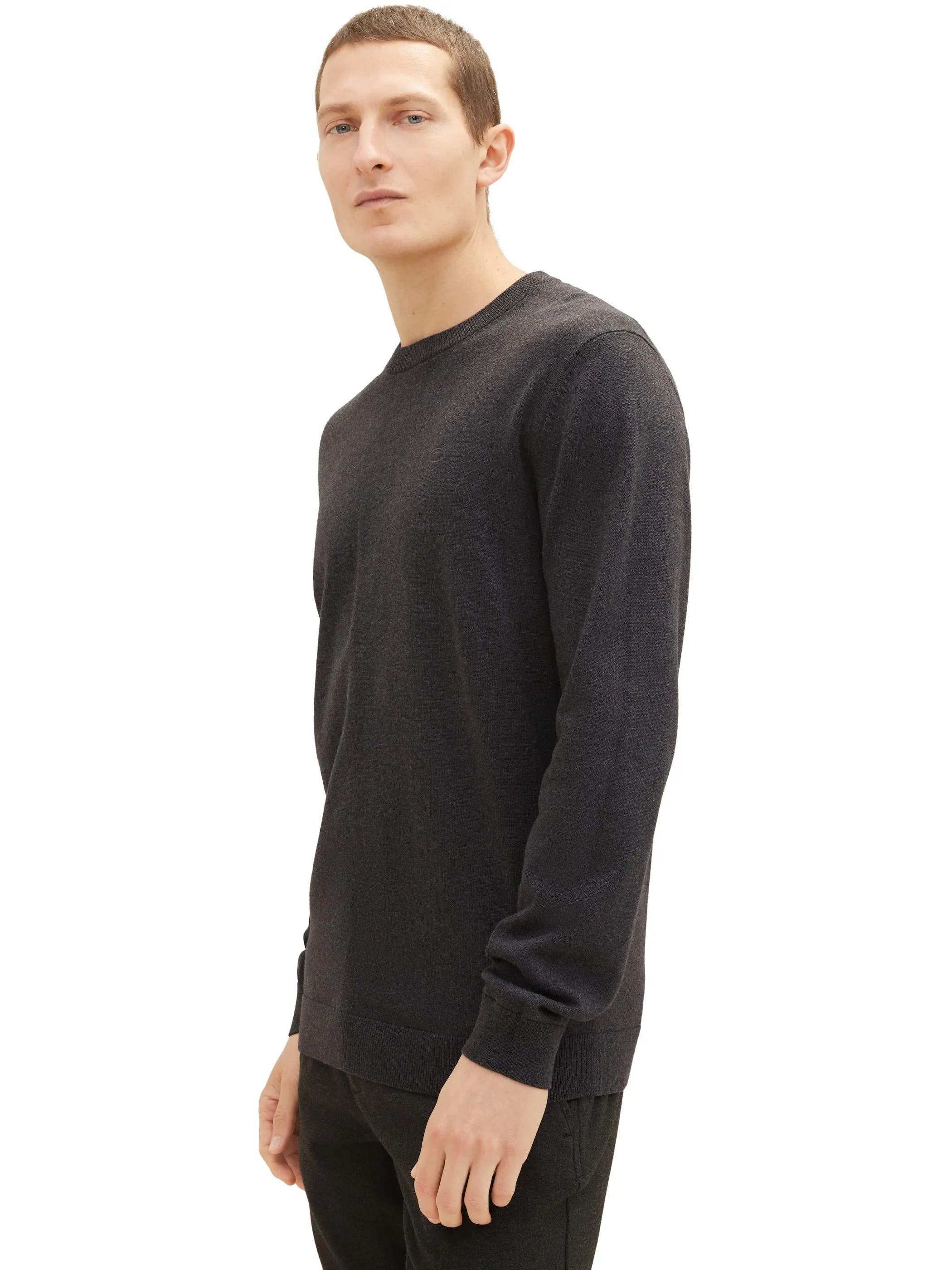 Tom Tailor 1038426 NOS basic crewneck knit Schwarz 887496 10617 Tom Tailor 1038426 NOS basic crewneck knit Schwarz 887496 10617