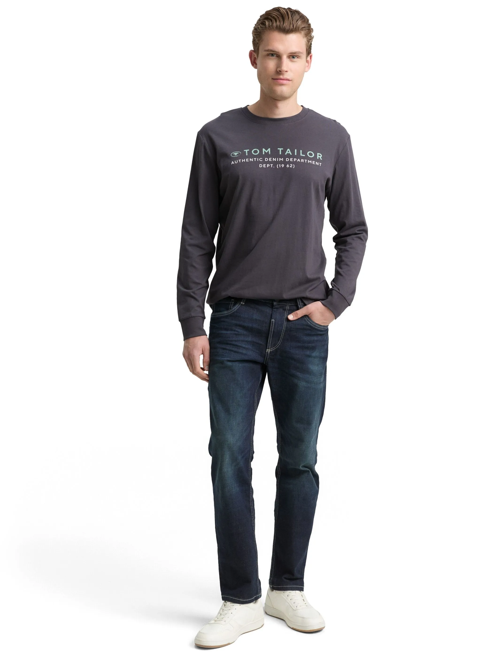Tom Tailor 1047769 printed longsleeve Grau 914817 10899 4