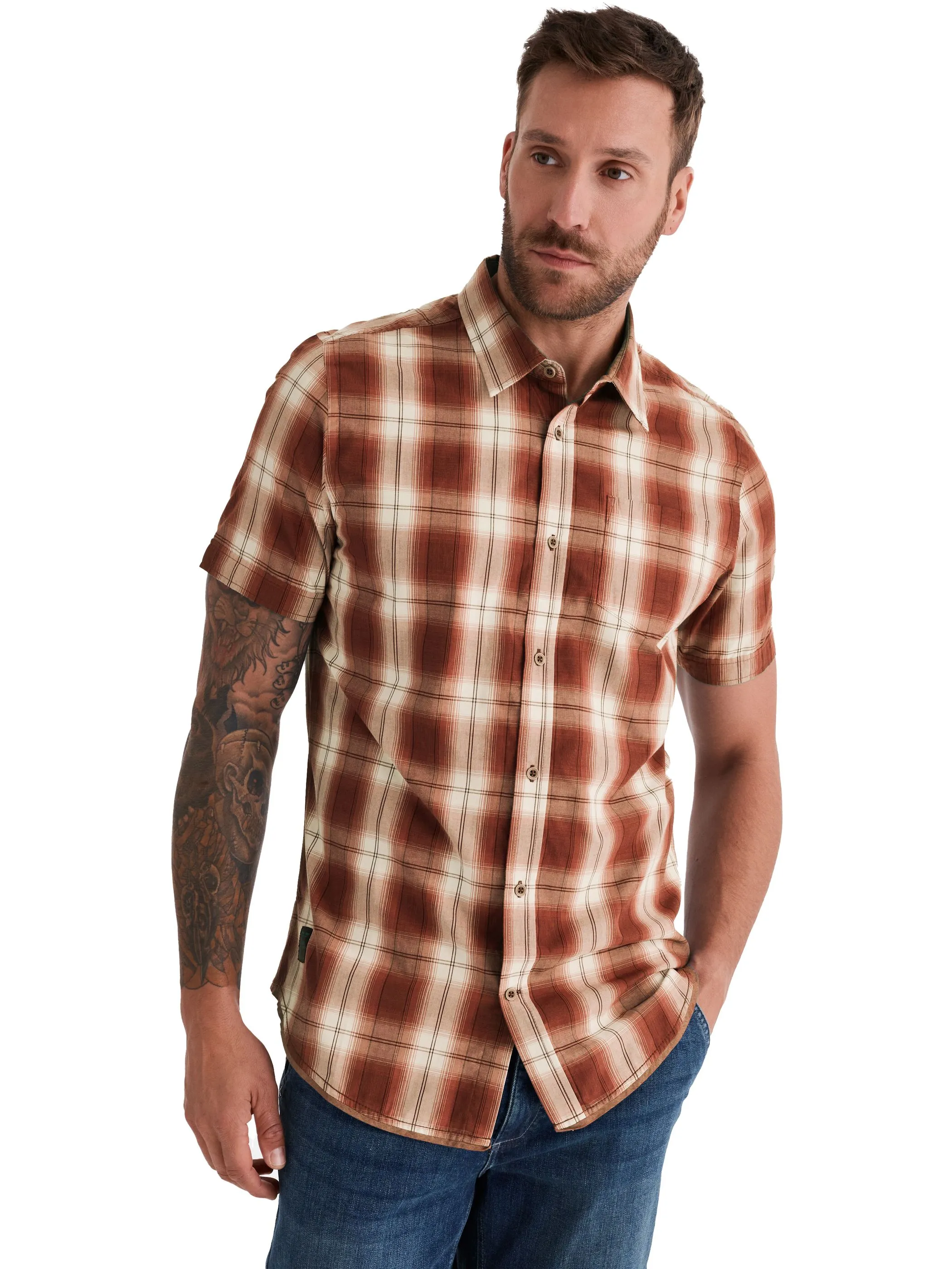 HERO by John Medoox 73110320009165 He. Bluse/Hemd, Orange 928373 9165 1