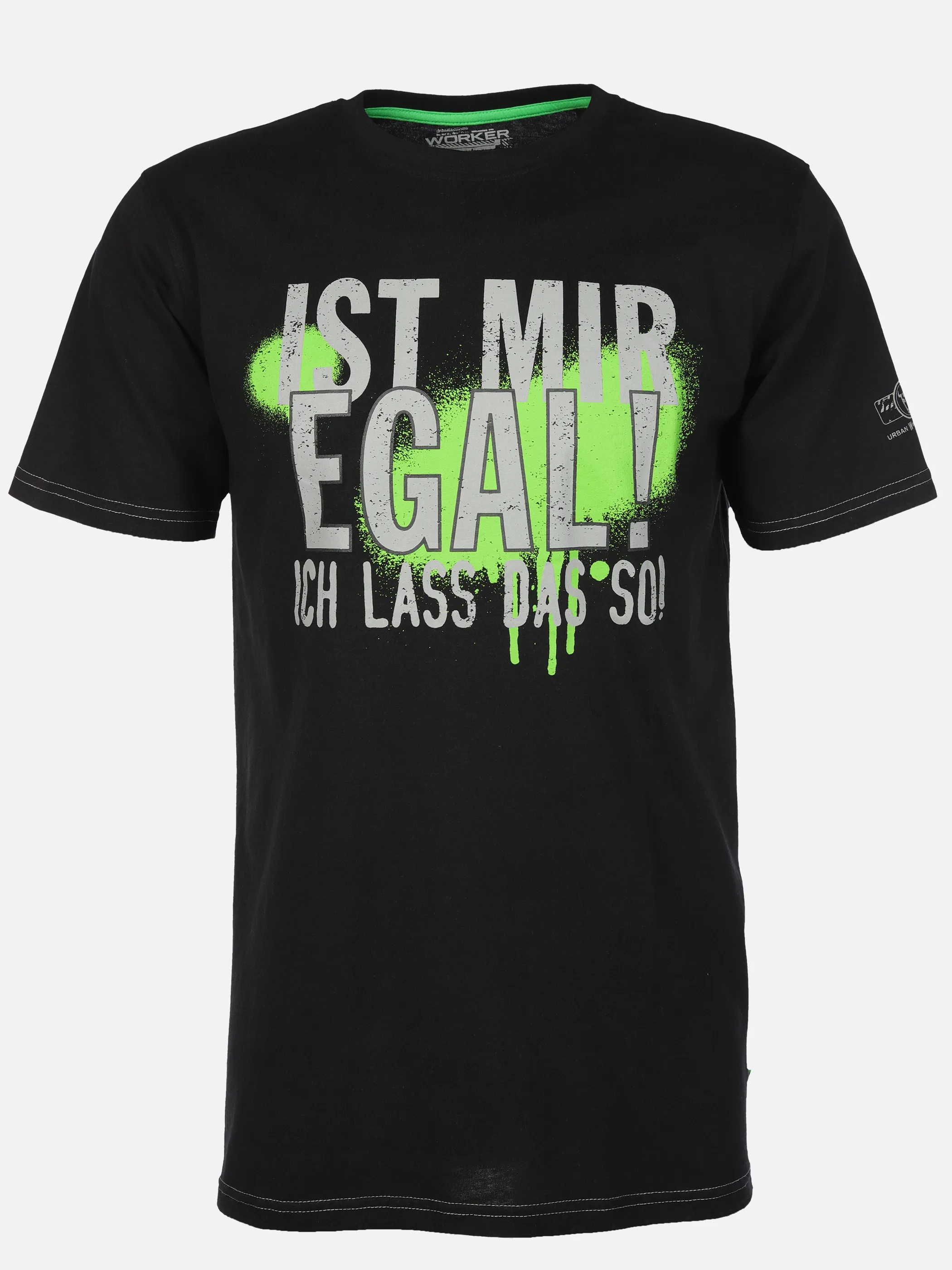 Worker He. T-Shirt 1/2 Arm Sprüche Schwarz 899545 BLACK2 1 Worker He. T-Shirt 1/2 Arm Sprüche Schwarz 899545 BLACK2 1
