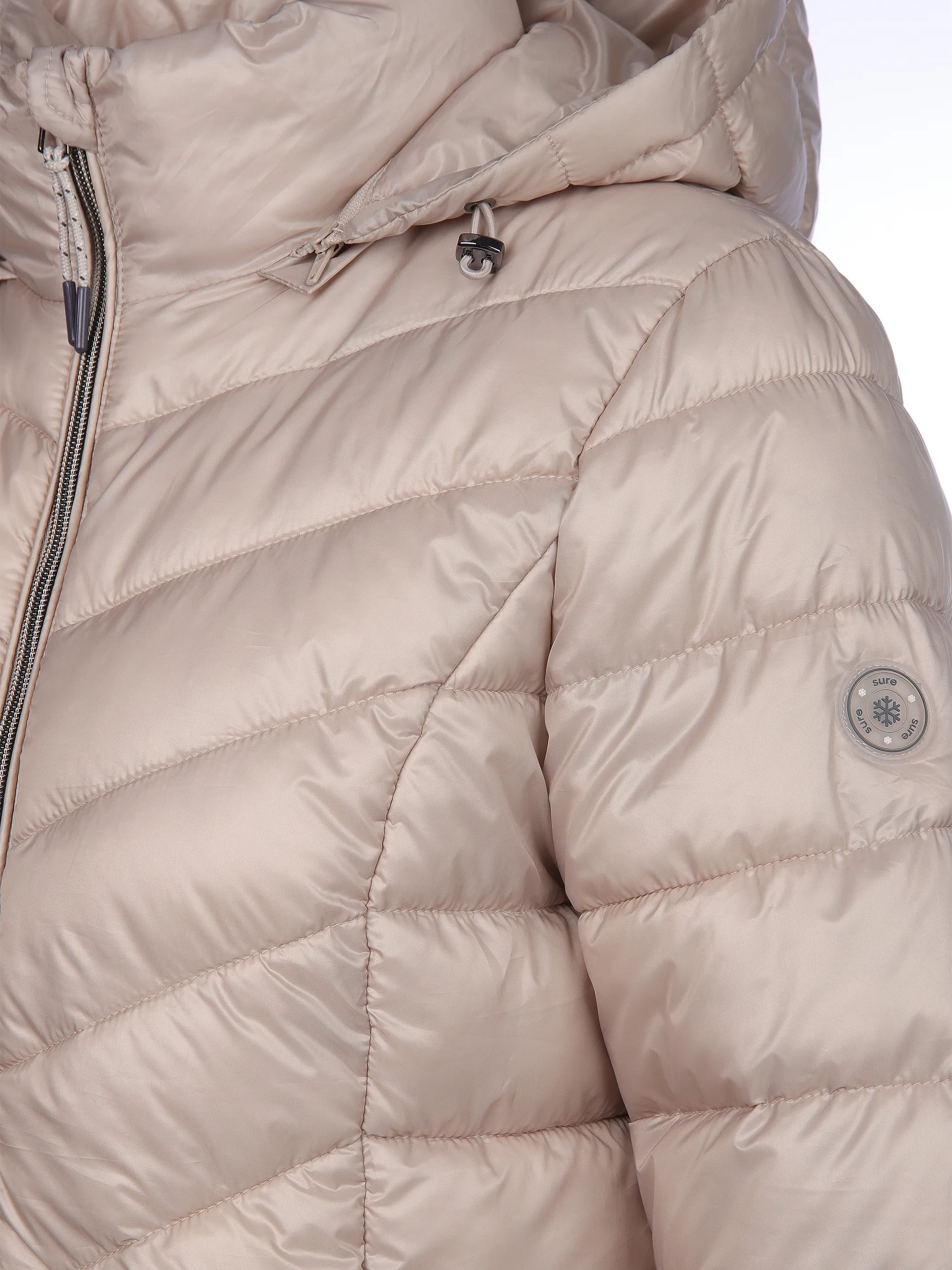 Sure Da-Steppjacke m. Kapuze Grau 912539 TAUPE 4