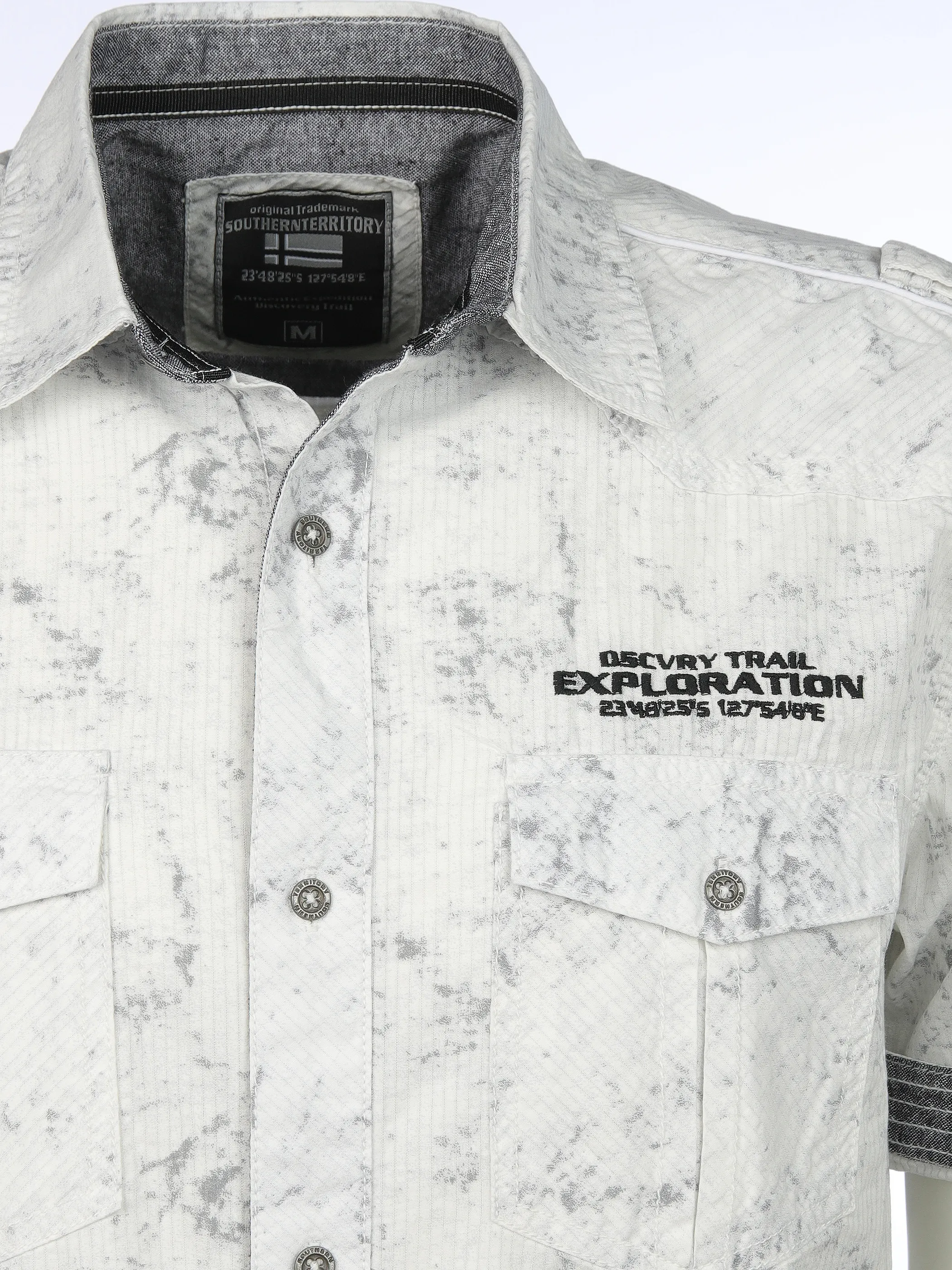 Southern Territory He. Freizeithemd 1/2 Arm oilwash Weiß 906577 WHITE 3