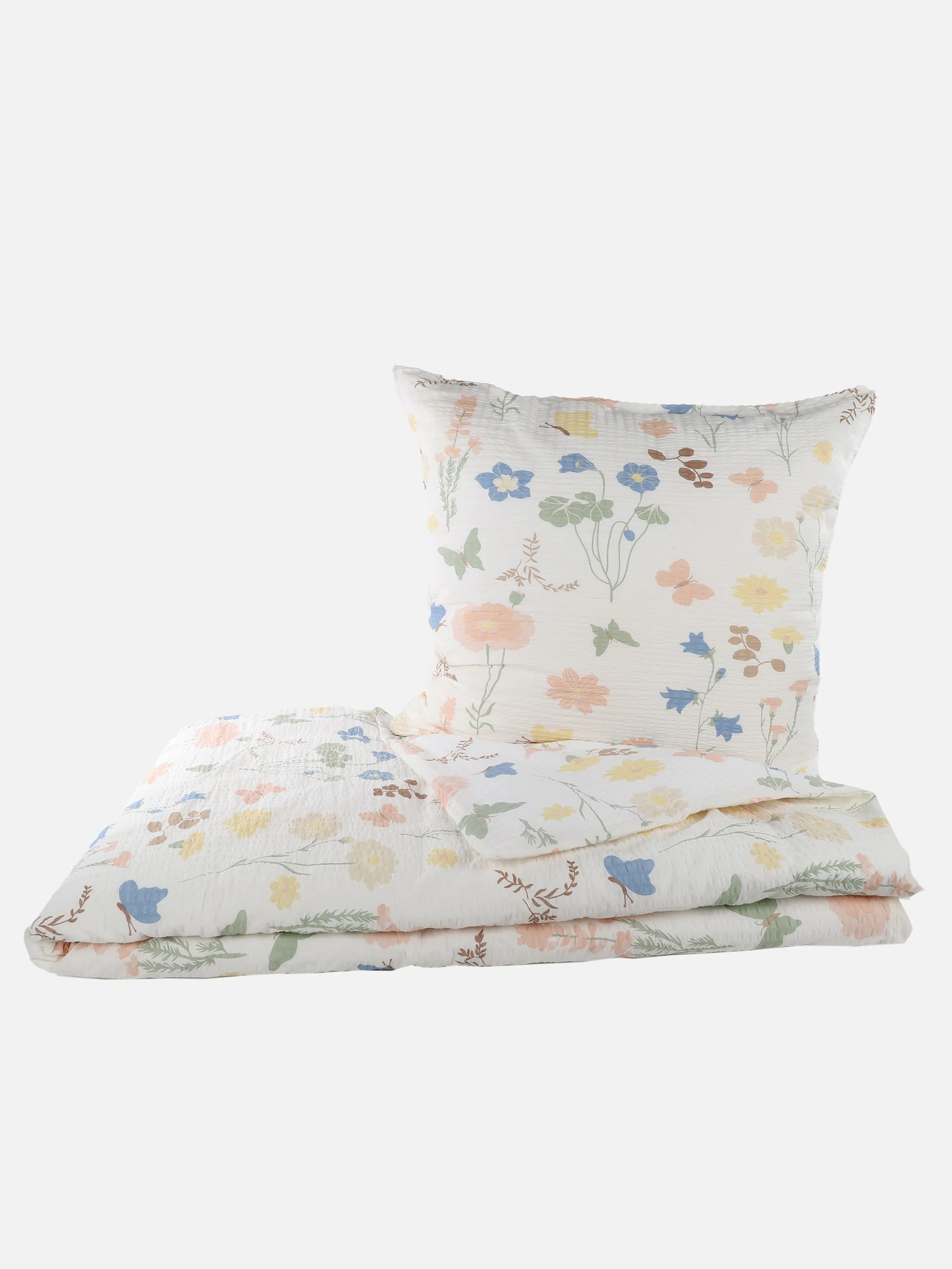 Villa Grinario Seersucker Bettwäsche geblümt Weiß 891272 WEIß 1