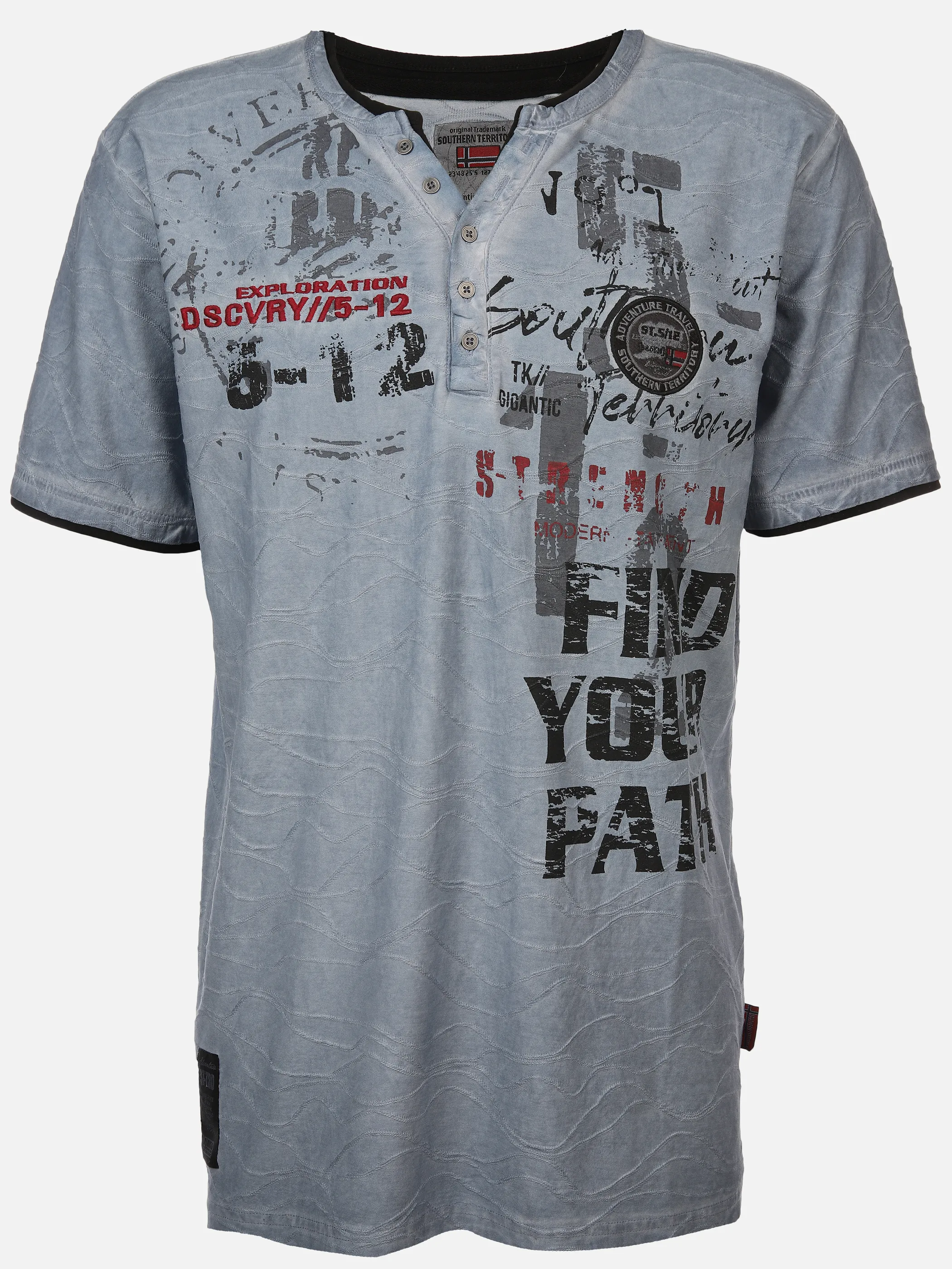 Southern Territory He. Henleyshirt 2in1 Jacq uard 1/2 Arm Blau 894393 NAVY 1 Southern Territory He. Henleyshirt 2in1 Jacq uard 1/2 Arm Blau 894393 NAVY 1