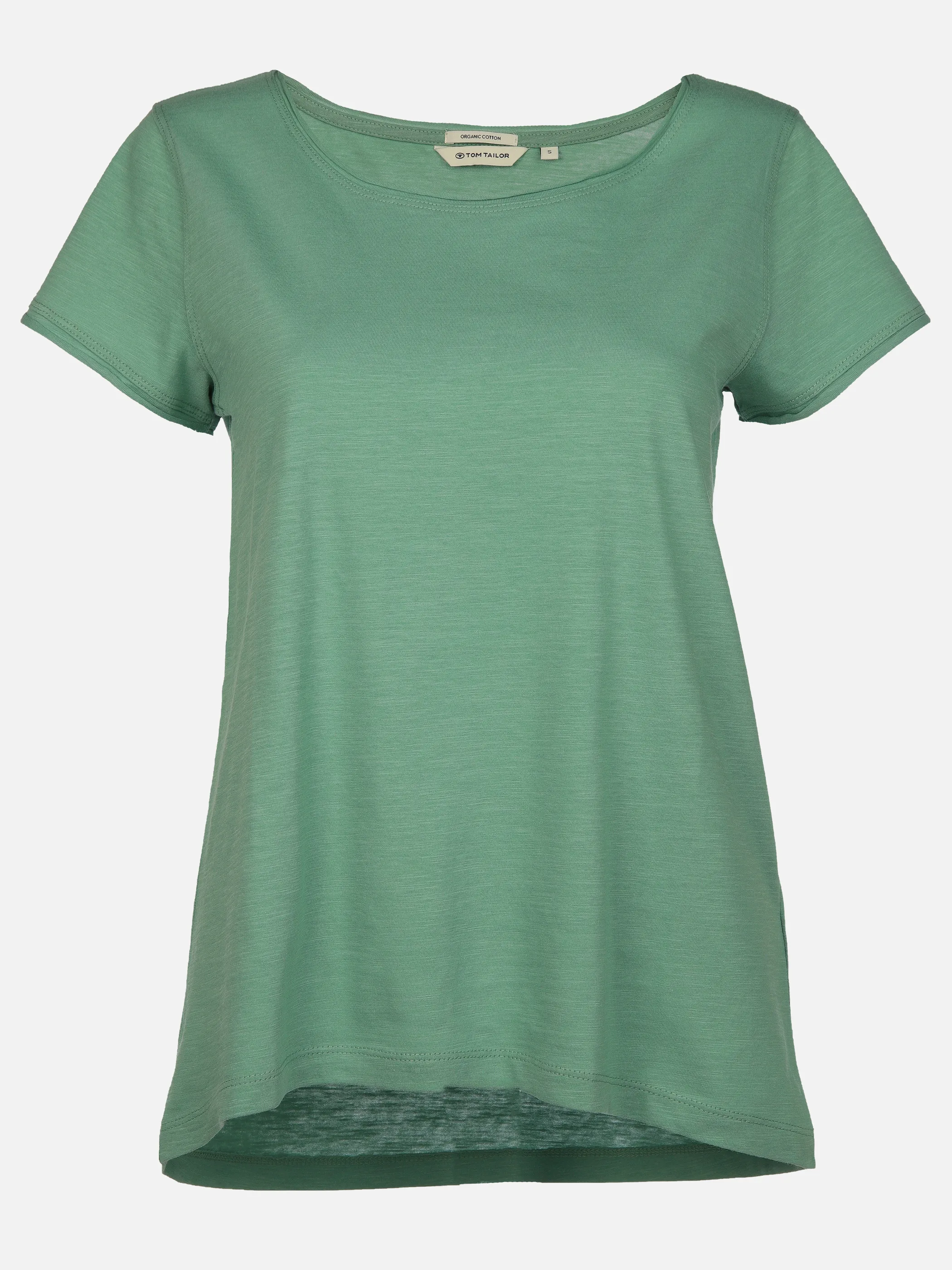 Tom Tailor 1047244 T-shirt slub crew neck Grün 908821 13010 1
