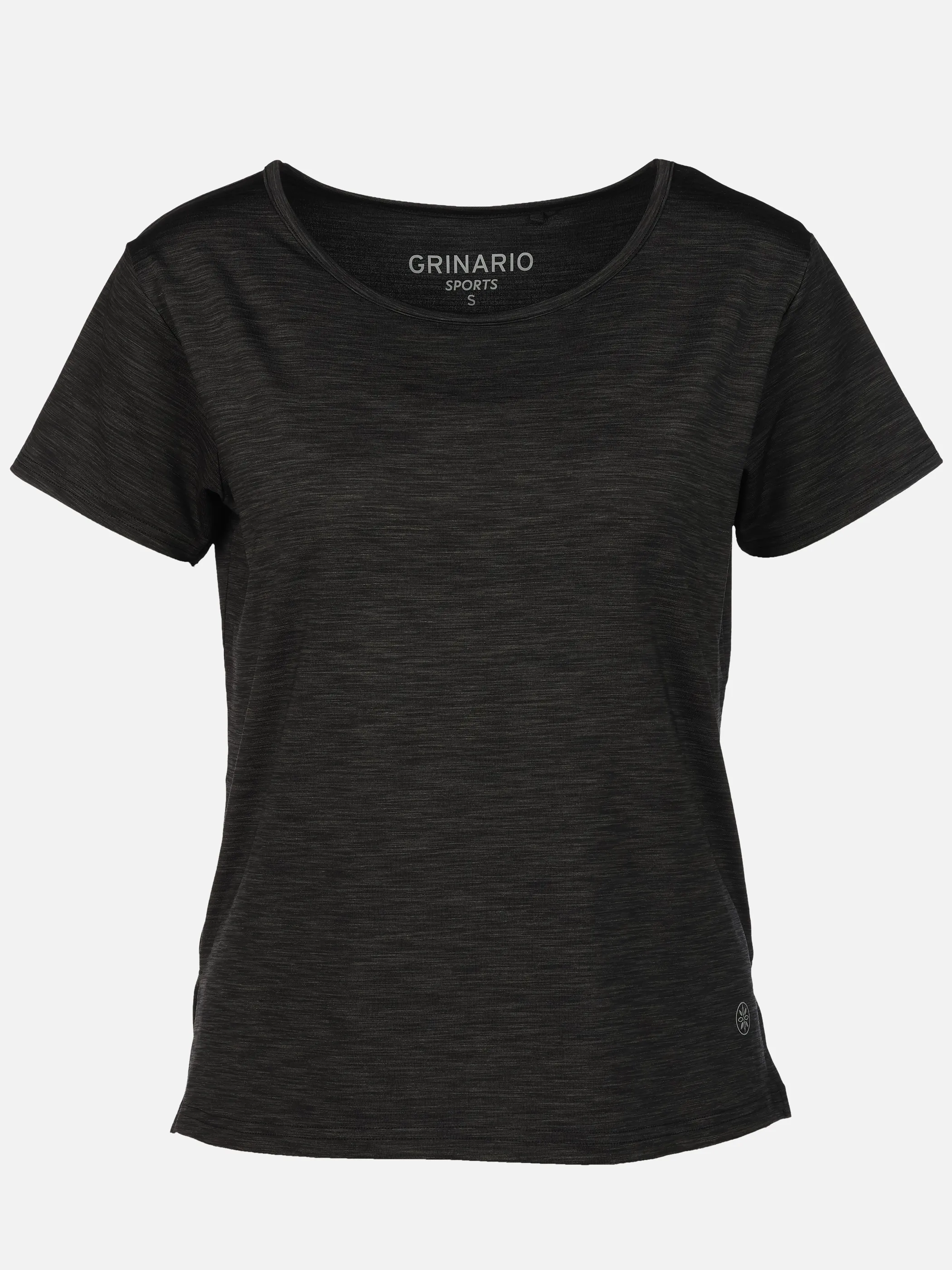Grinario Sports Da-Sport T-Shirt, meliert Schwarz 921221 SCHWARZ 1