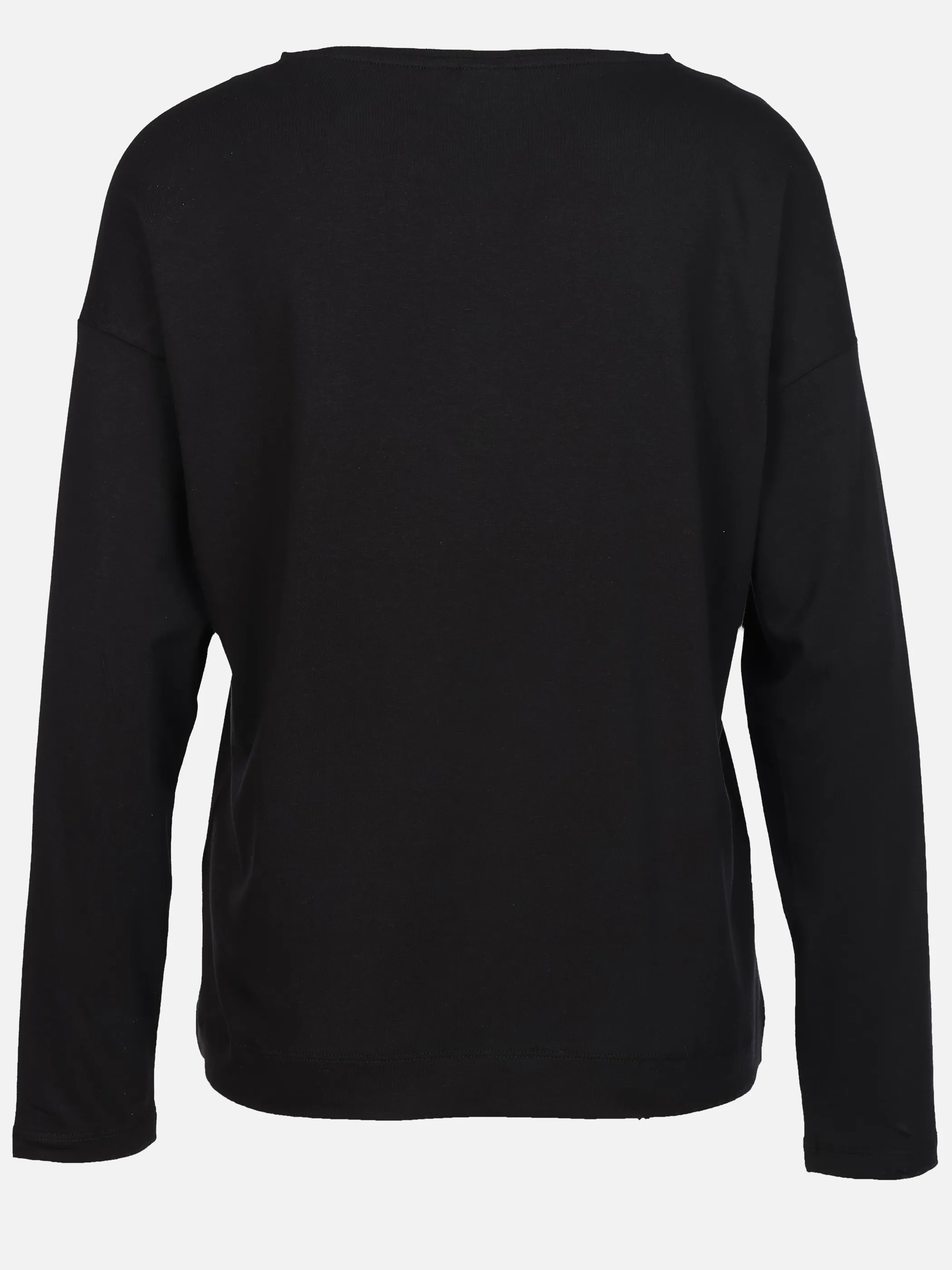 Lisa Tossa Da.Langarmshirt m. Strassprint Schwarz 933071 BLACK 2