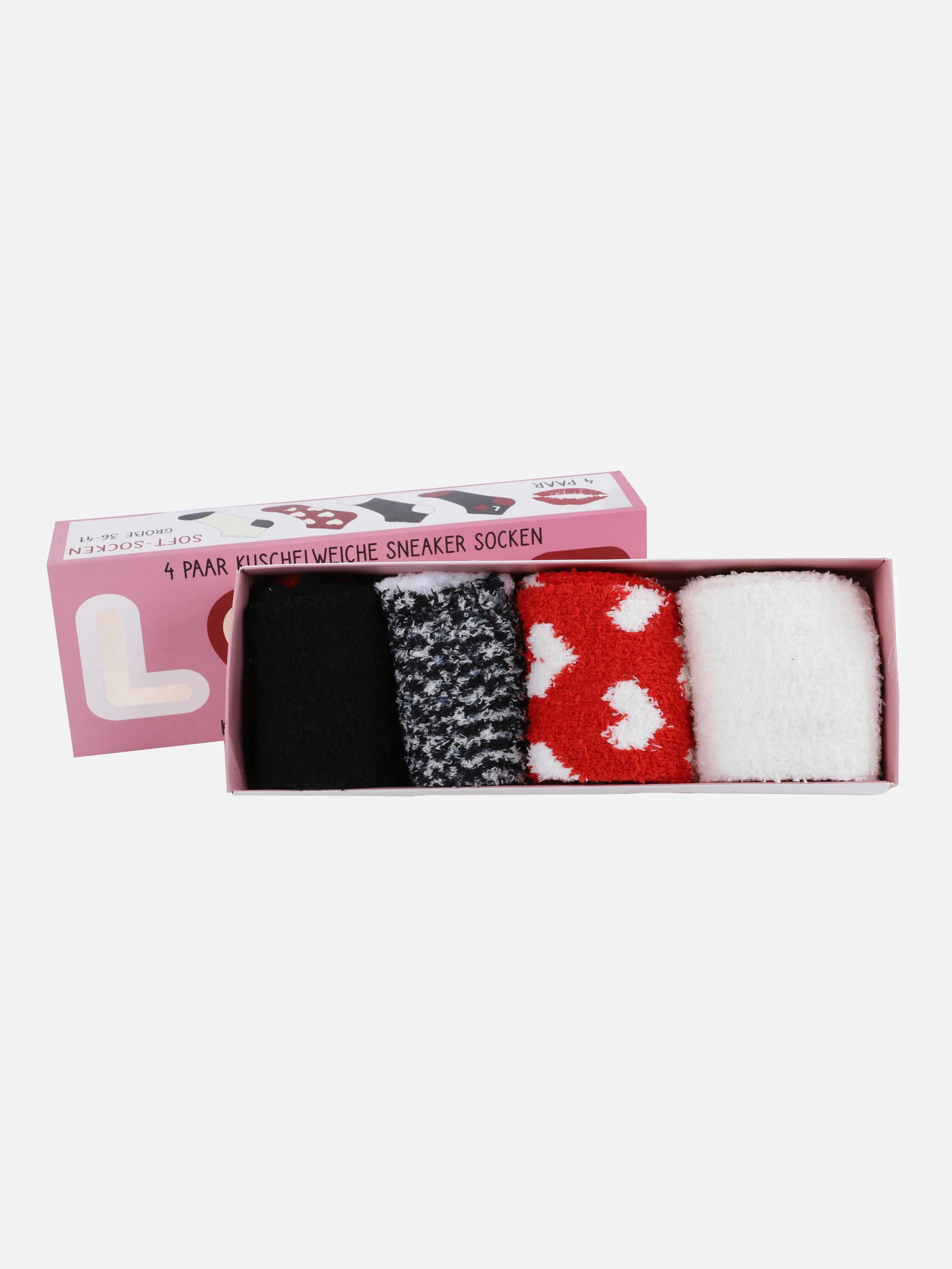 Da. Kuschel Sneakersocken 4er Rosa 859576 PACK 1 2