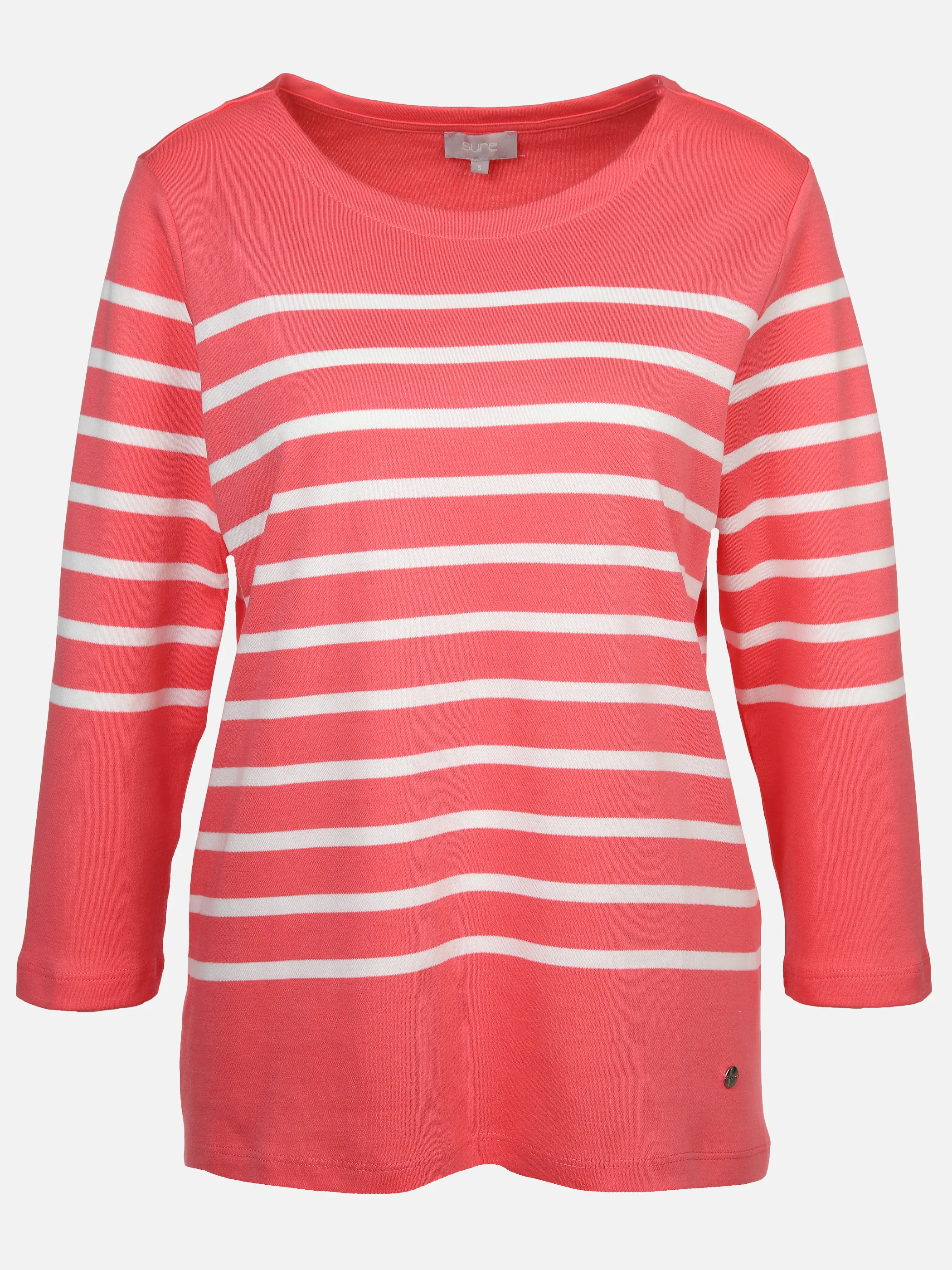 Sure Da-Streifenshirt m. 3/4 Arm Pink 889305 MELON OFF 1 Sure Da-Streifenshirt m. 3/4 Arm Pink 889305 MELON OFF 1