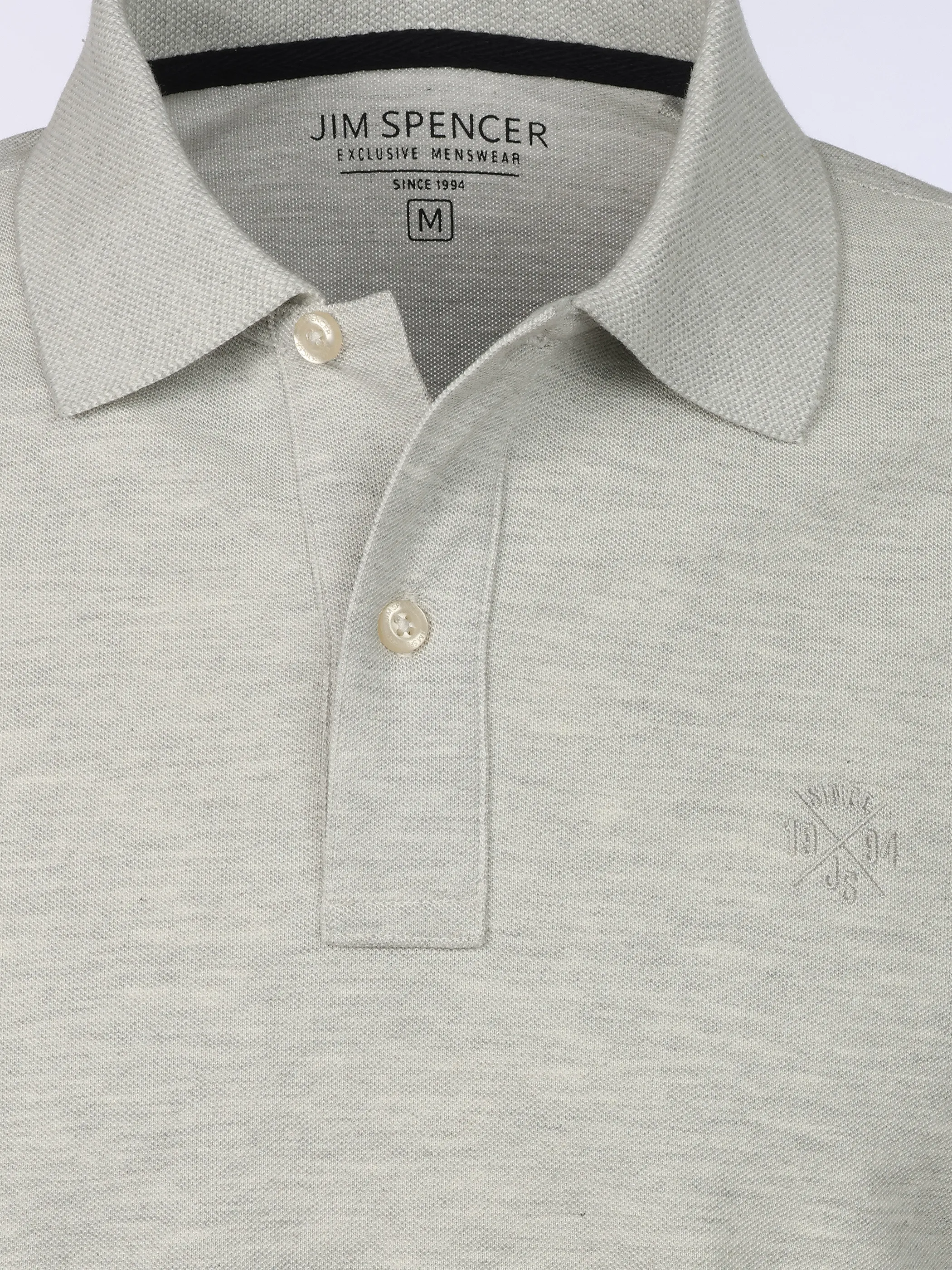 Jim Spencer He. Poloshirt 1/2 Arm basic Silber 922513 LGREYTWIST 3