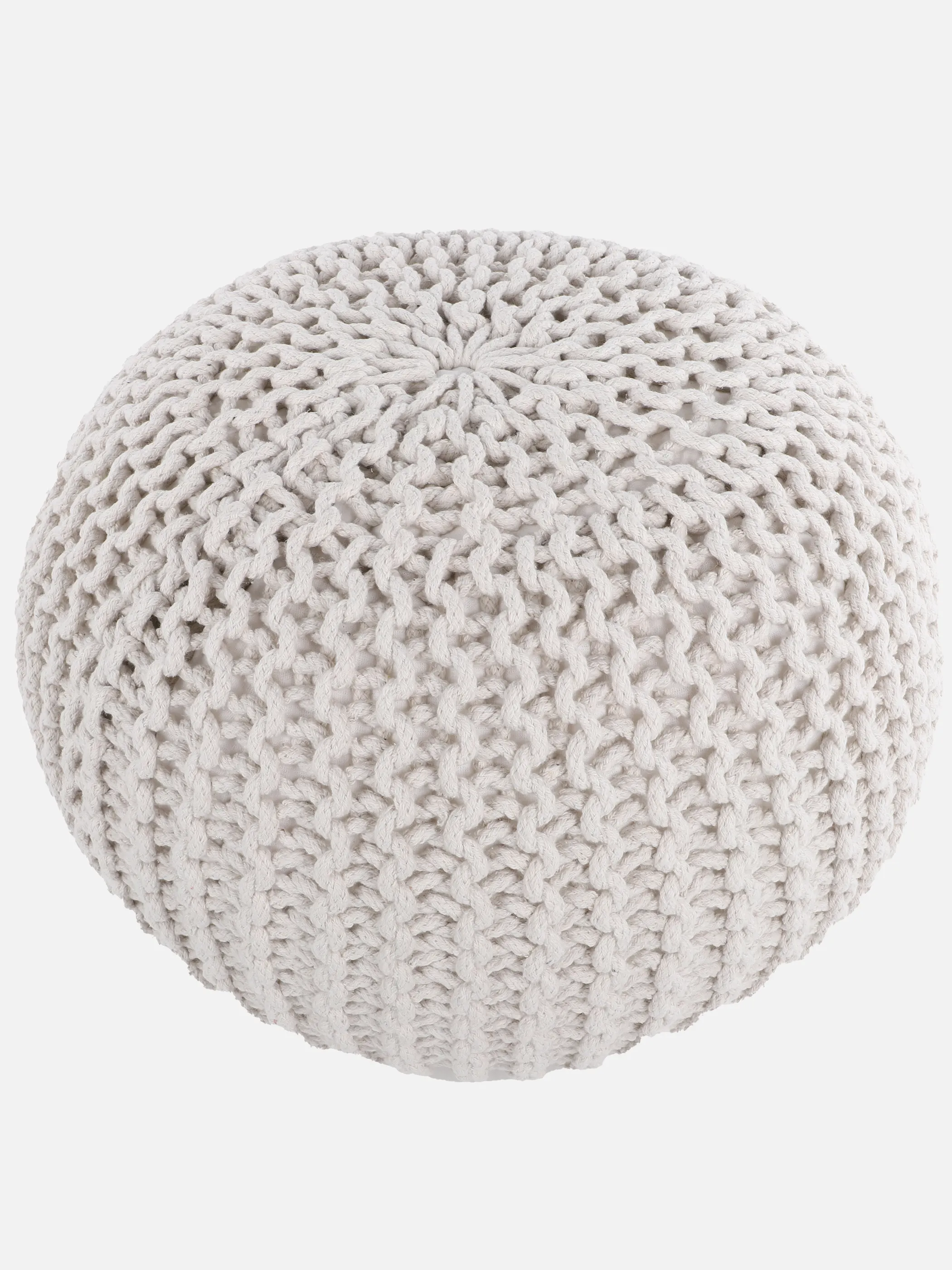 Dream House Sitzkissen Pouf 50x50x30 Weiß 890077 OFFWHITE 3