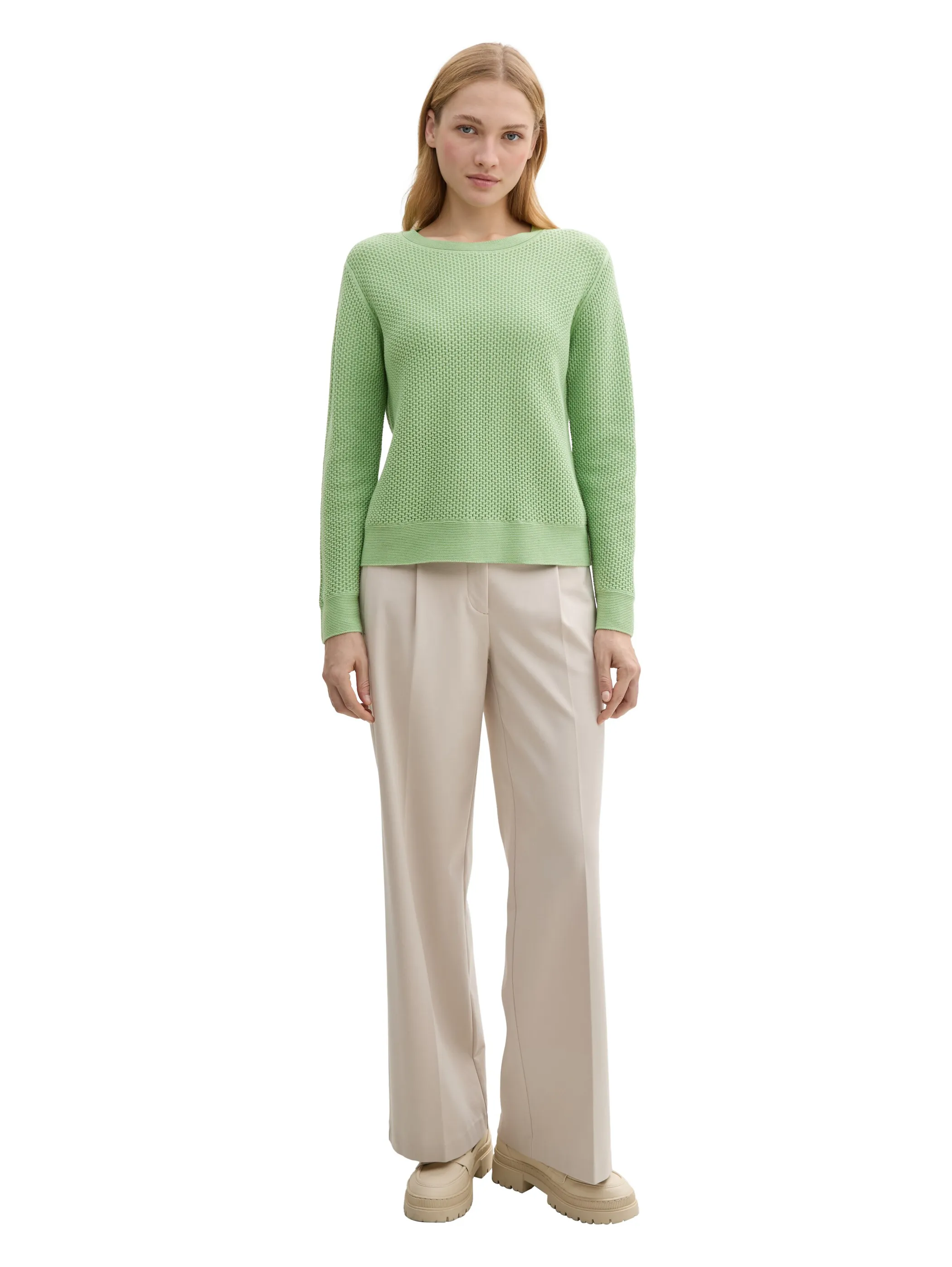 Tom Tailor 1045824 knit structured crew-neck Grün 903068 37116 3 Tom Tailor 1045824 knit structured crew-neck Grün 903068 37116 3