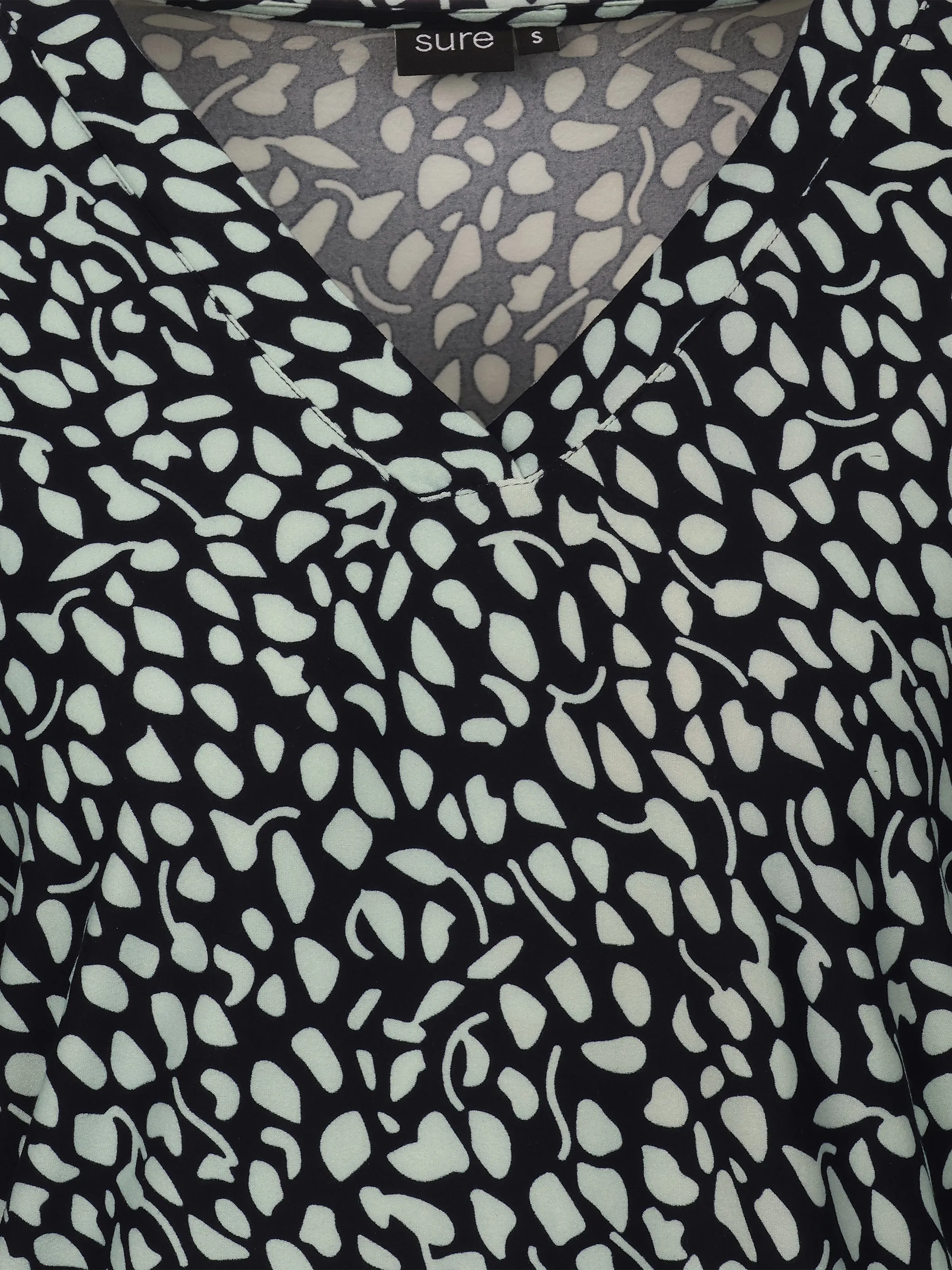 Sure Da-Shirt m. Alloverprint Türkis 922329 ICY MORN 3