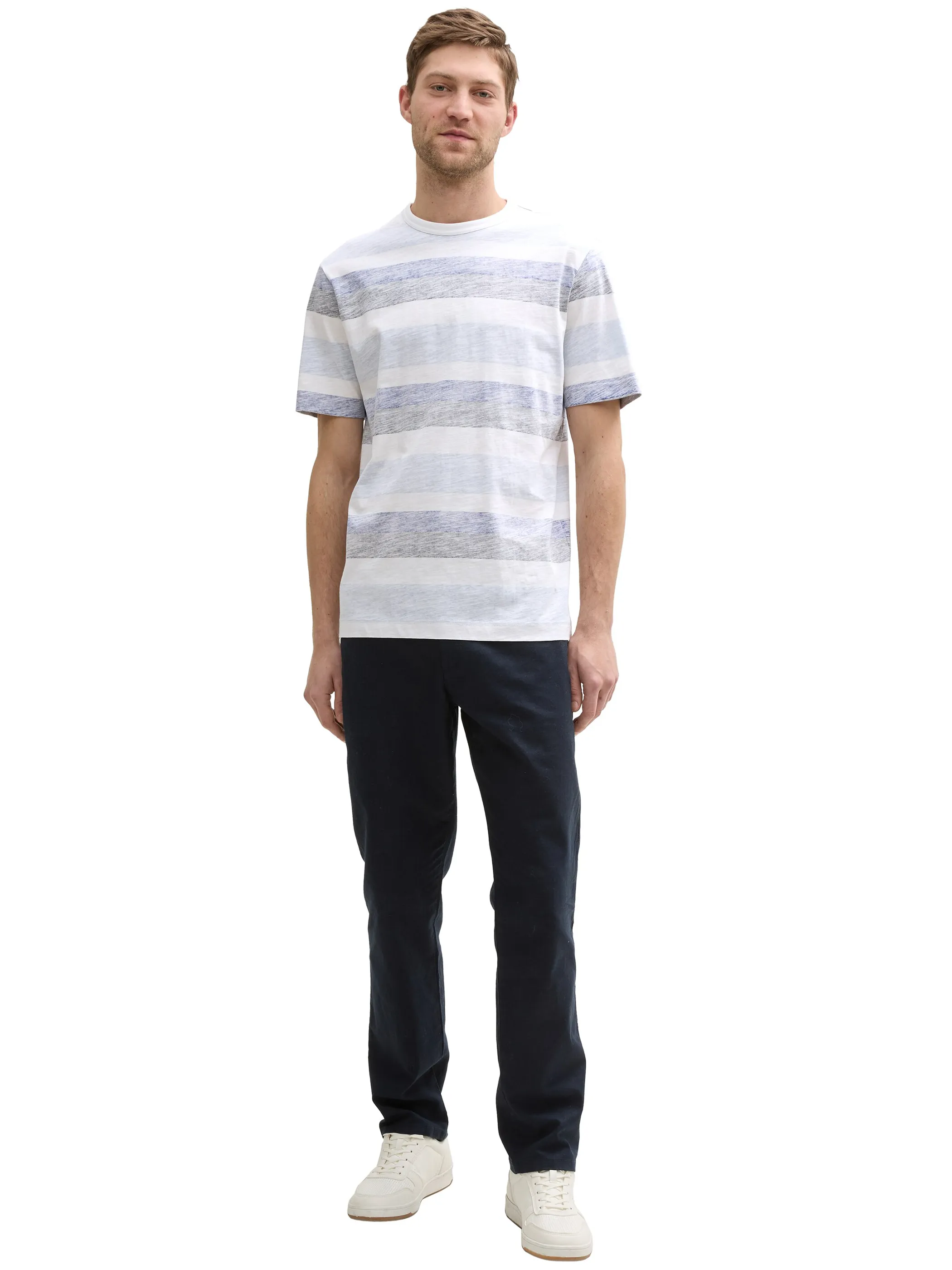 Tom Tailor 1046722 inside printed stripe t-shirt Orange 910666 38130 4