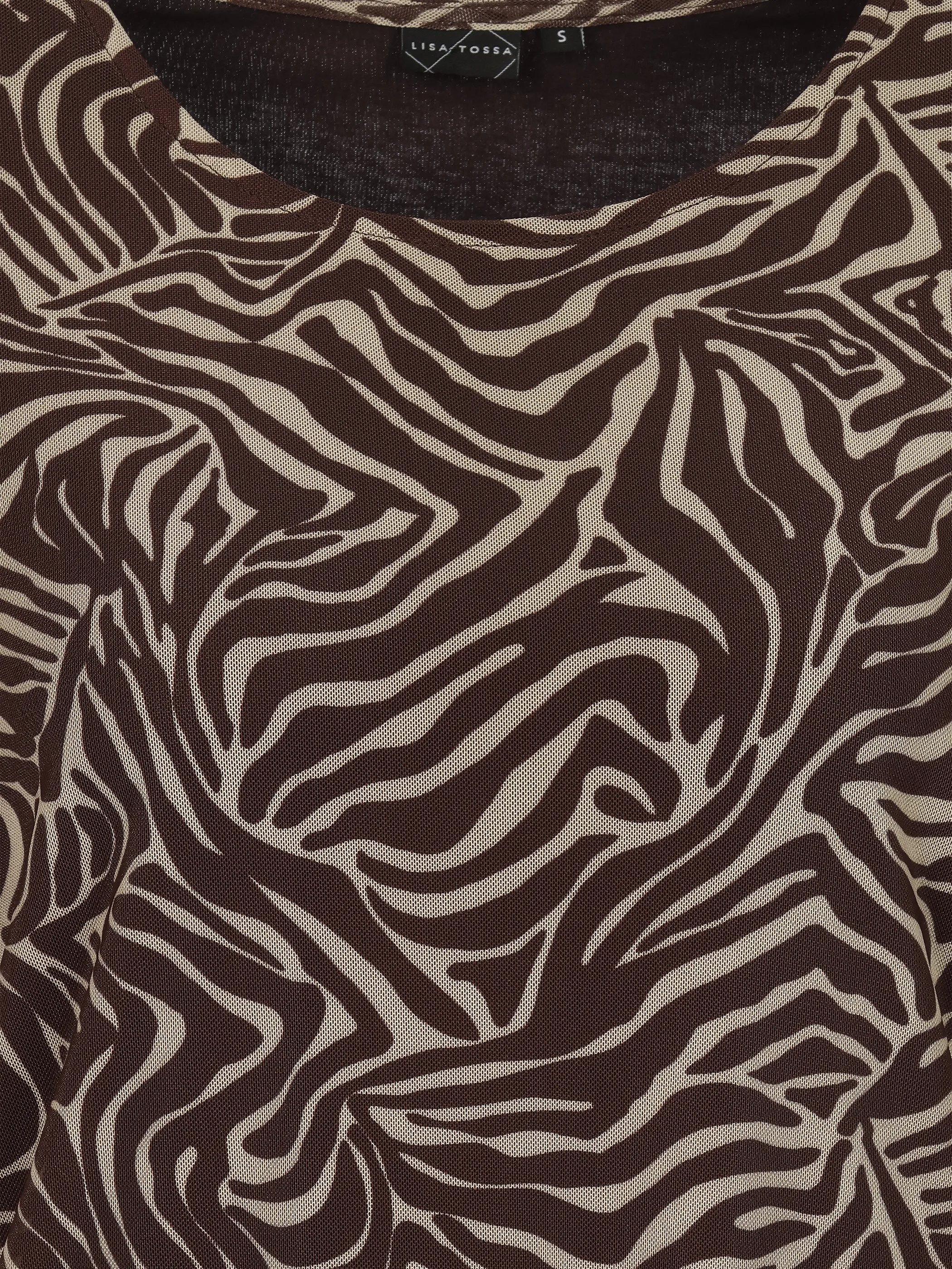 Lisa Tossa Da. Mesh-Print Shirt Braun 930787 CHOCOLATE 3