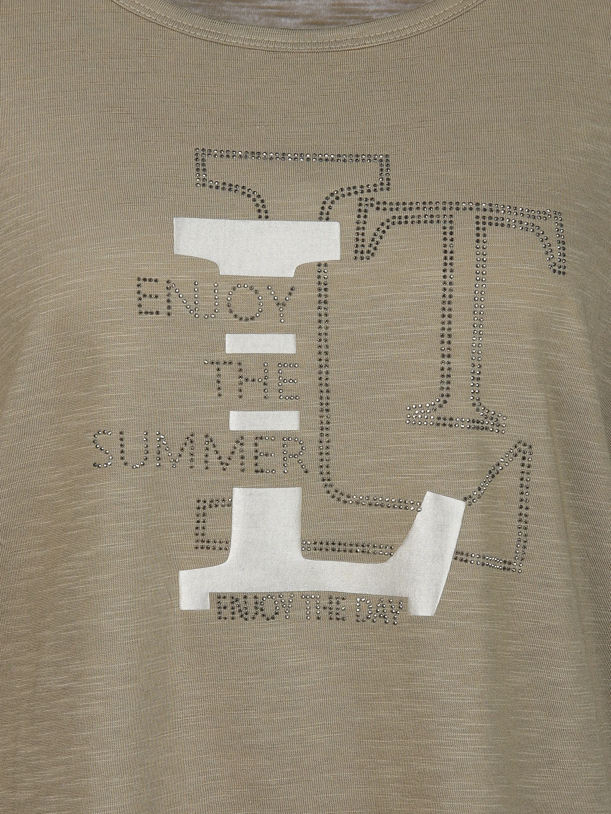 Lisa Tossa Da-T-Shirt m. Frontprint Oliv 909511 TREK 3