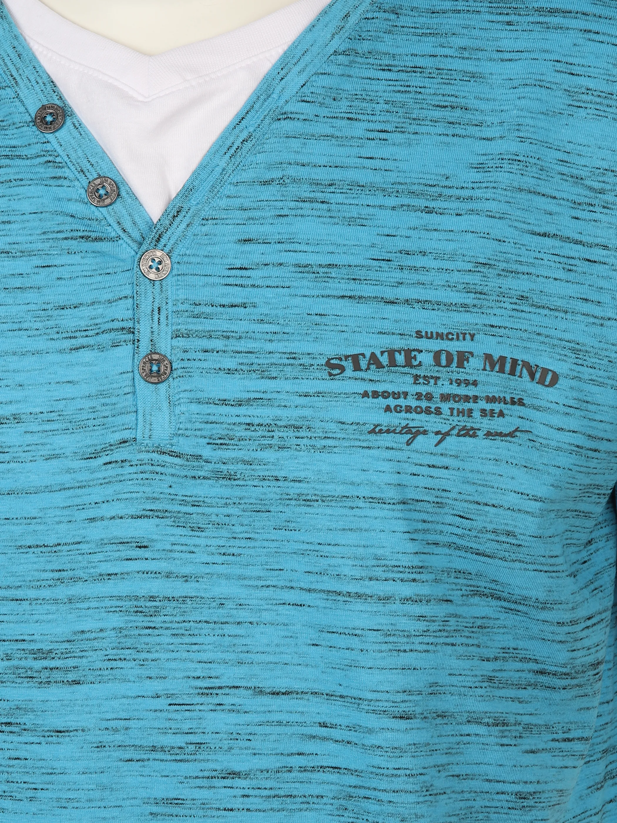 Jim Spencer He. Henleyshirt 1/2 Arm inject Türkis 894401 AQUA 3 Jim Spencer He. Henleyshirt 1/2 Arm inject Türkis 894401 AQUA 3
