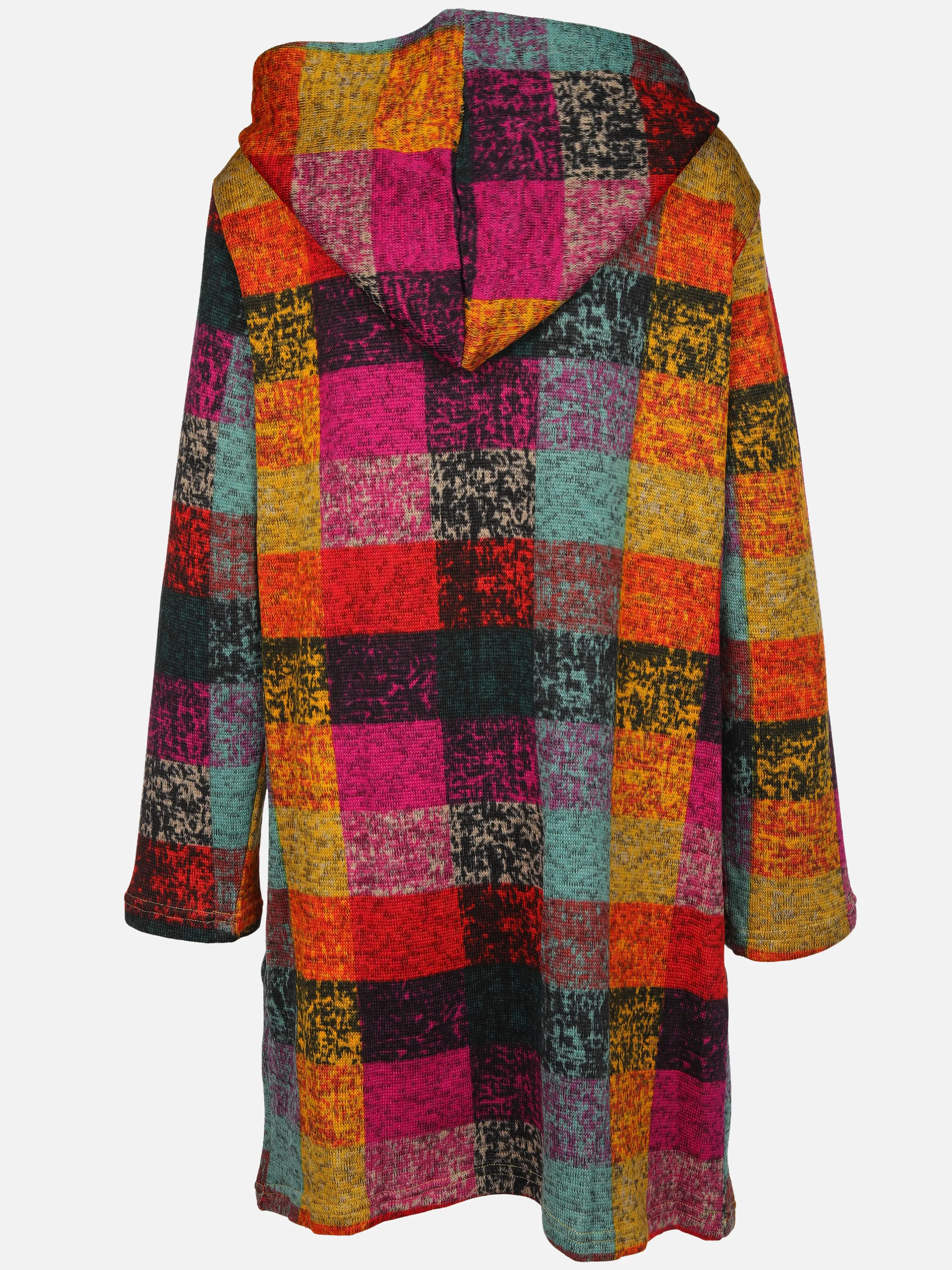 Apricot 846906 Apricot Multicol Check Fleece Hood Cardi Bunt 907522 ASS 2