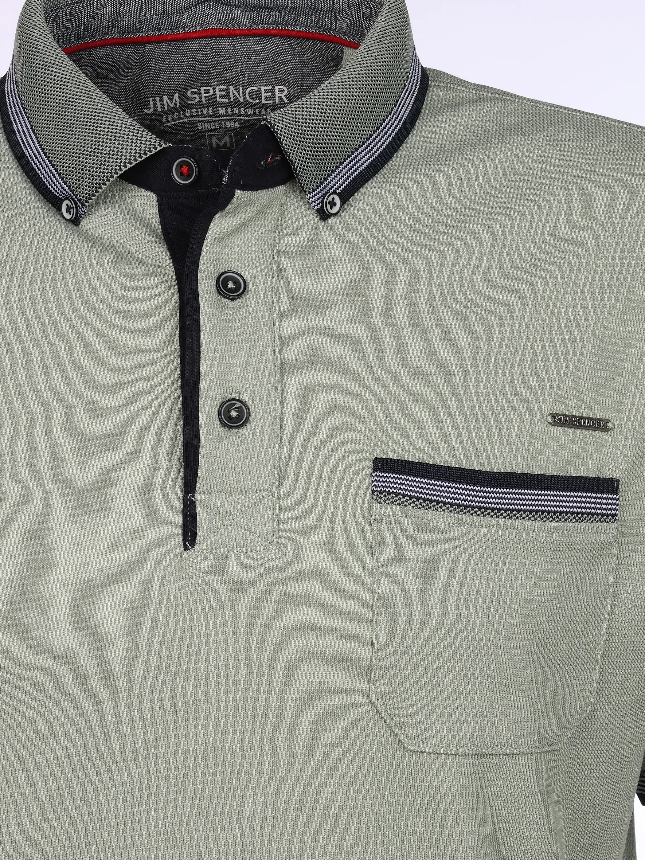 Jim Spencer He. Poloshirt 1/2 Arm Jacquard chi chi Grün 922530 MINT 3