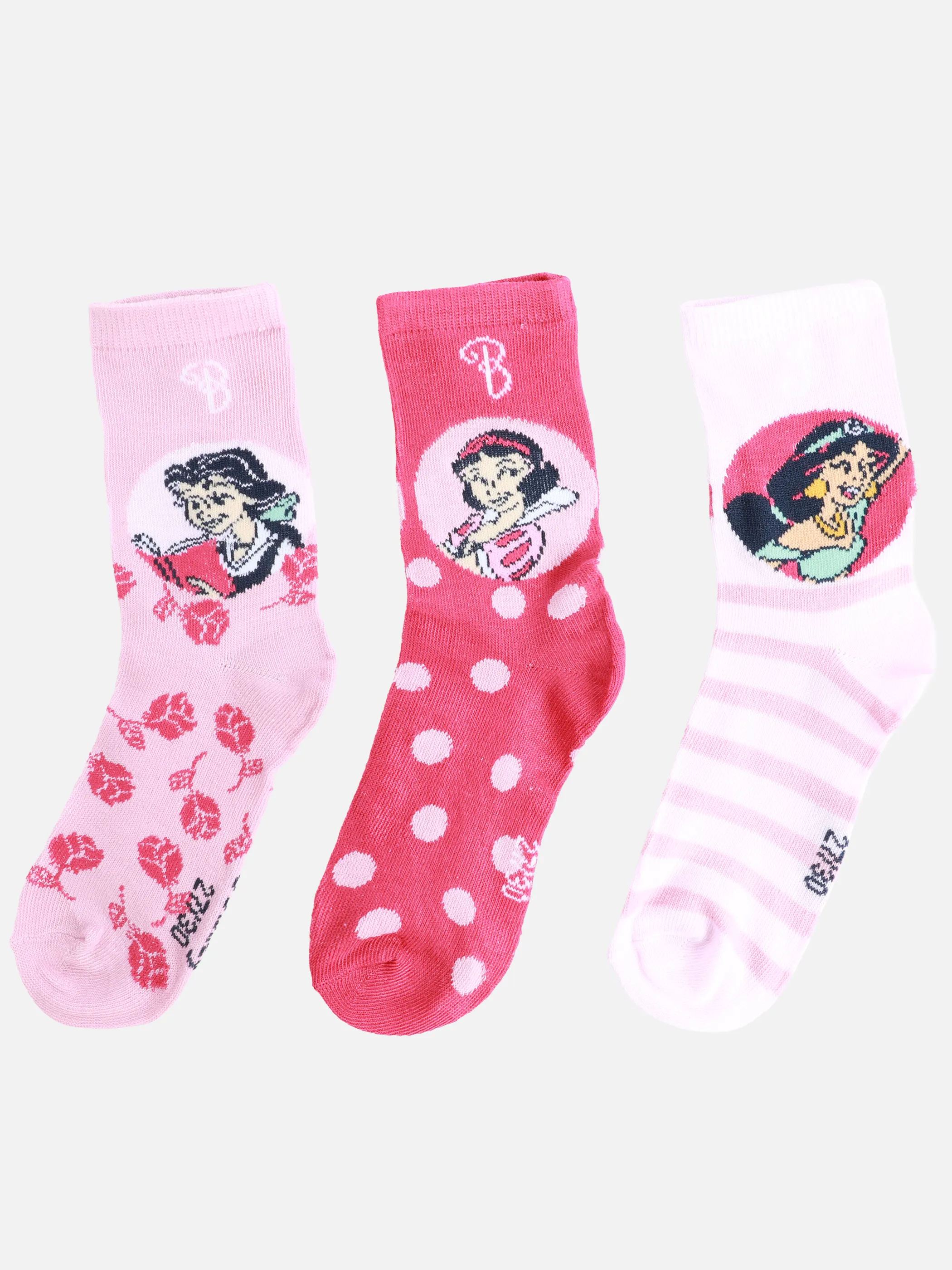 Lizenz P94015001 Disney Girls Socks 3er Princess Rosa 926271 0004 1