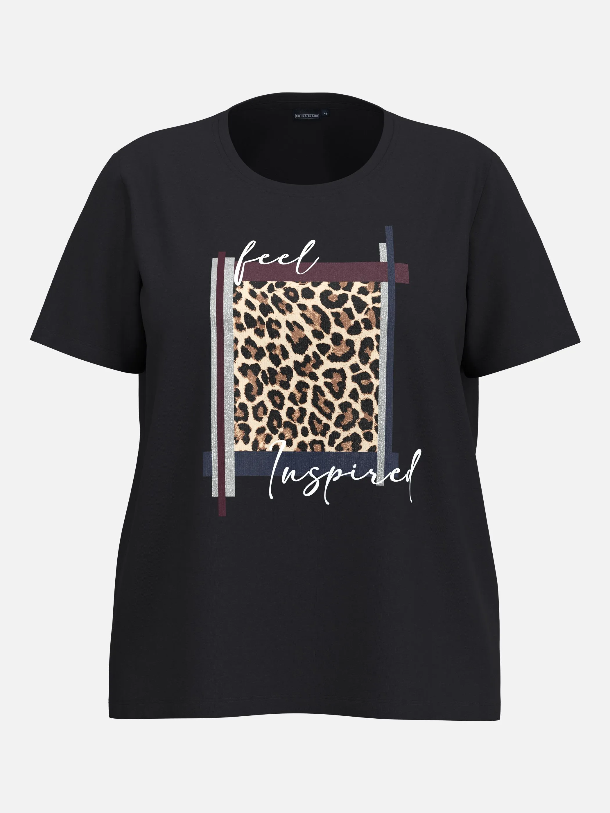 Sonja Blank Da-gr.Gr. T-Shirt m. Druck Schwarz 929997 BLACK 1