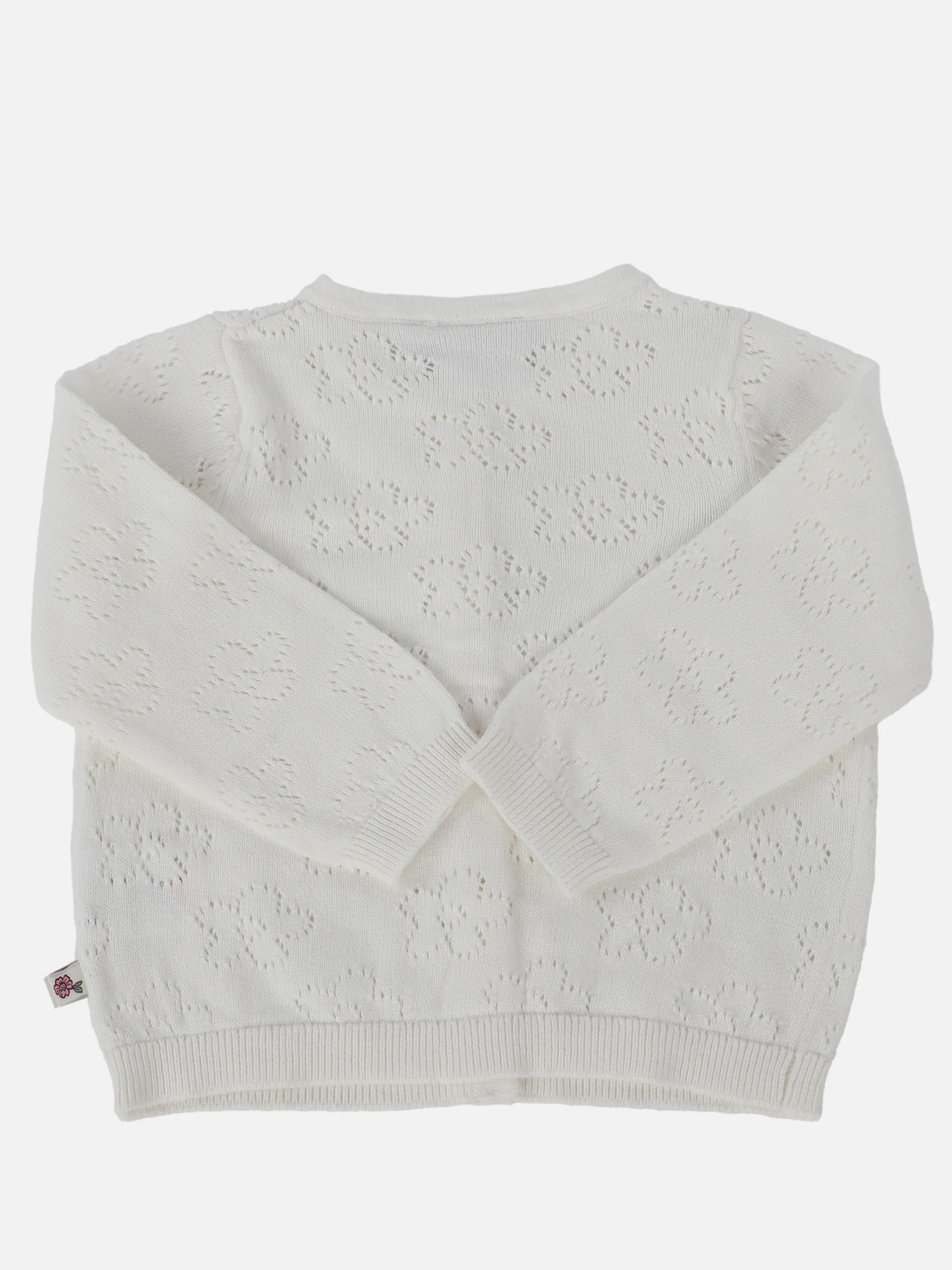 Bubble Gum BM Lochstrick-Cardigan mit Blumenmuster in weiß Weiß 906644 WEIß 2