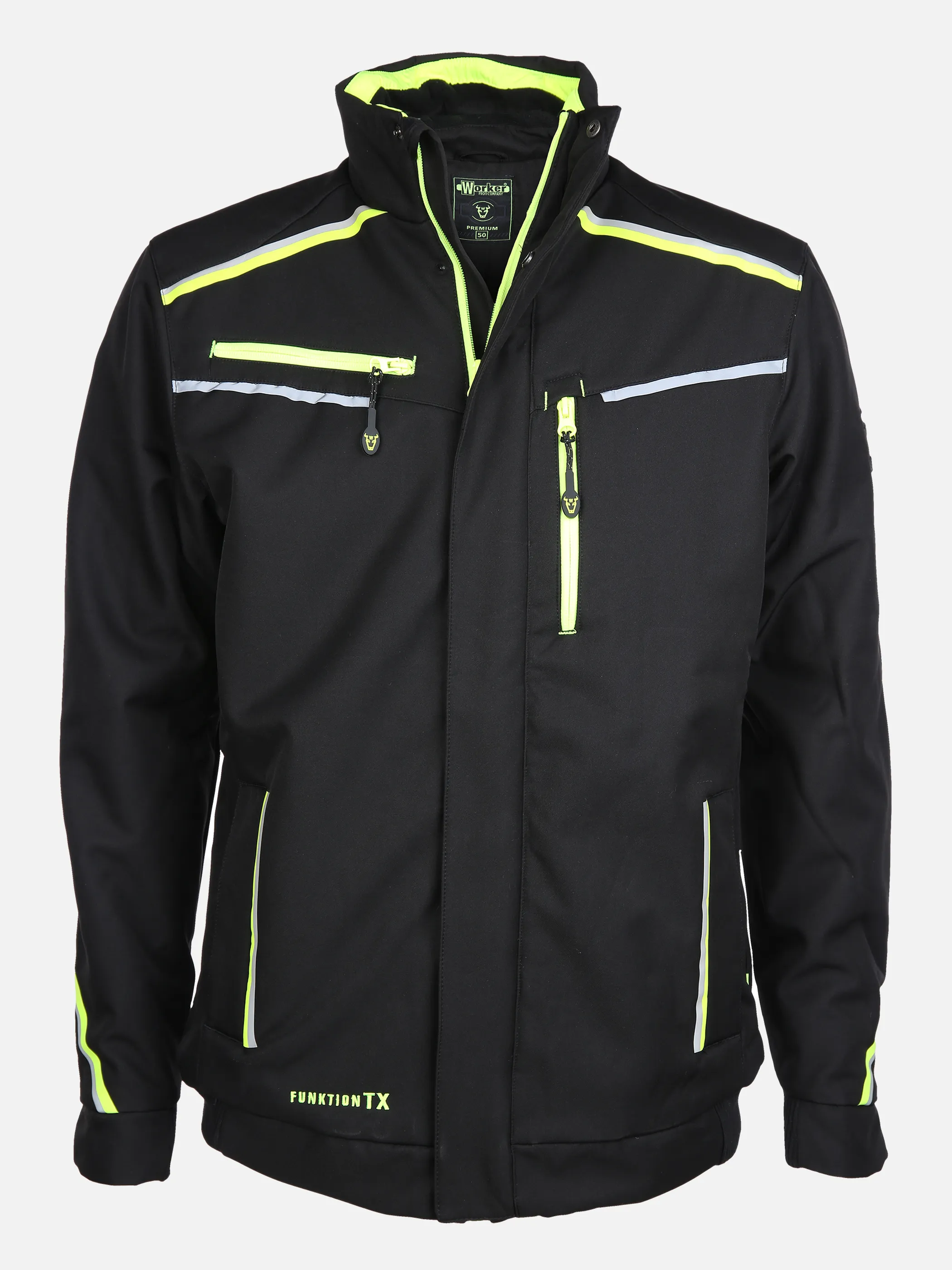 Worker He. Softshelljacke wattiert Neon Schwarz 853702 SCHWARZ 1 Worker He. Softshelljacke wattiert Neon Schwarz 853702 SCHWARZ 1
