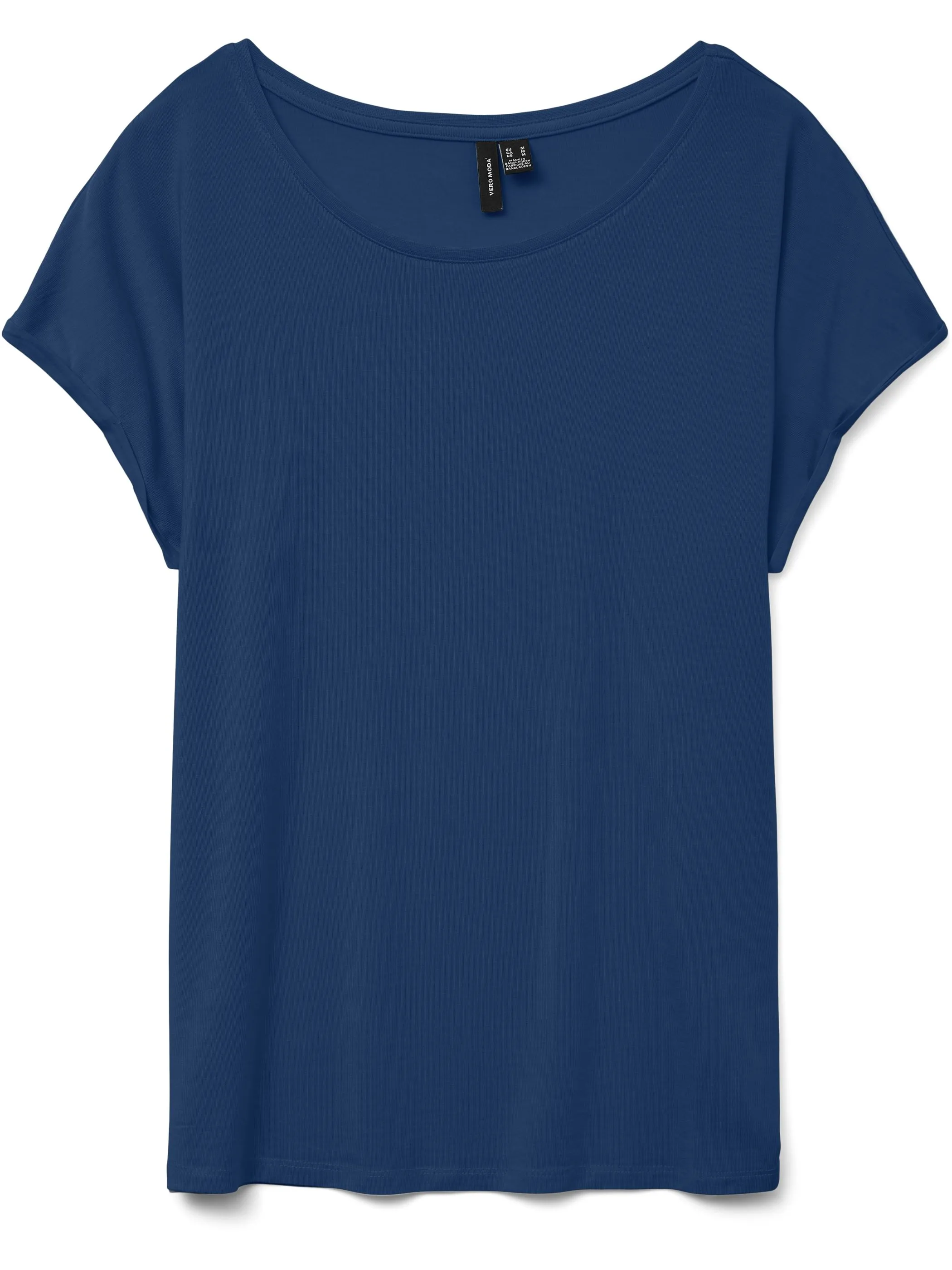 Vero Moda 10284468 VMAVA PLAIN SS TOP GA Blau 873829 283597 1