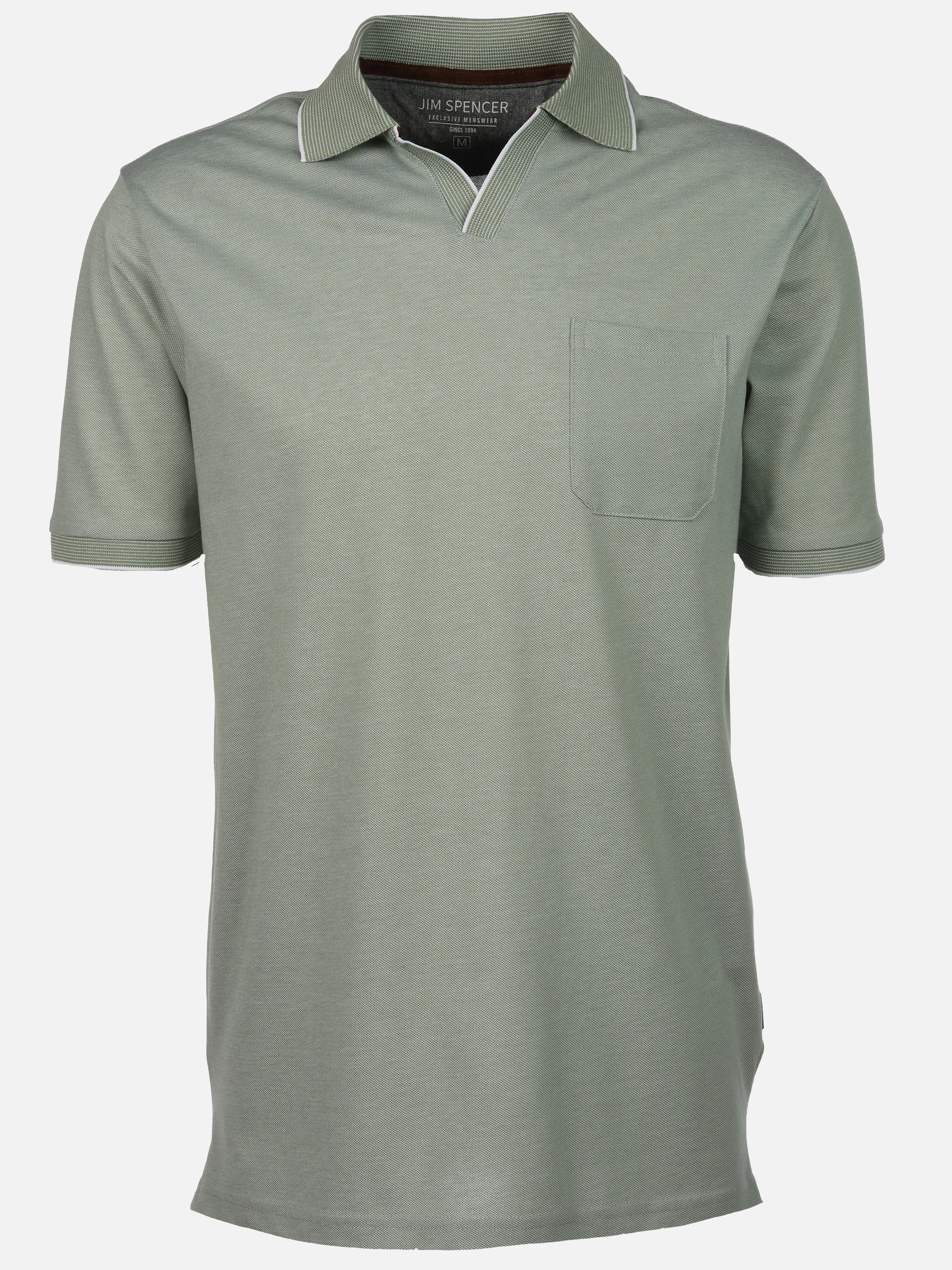 Jim Spencer He. Poloshirt 1/2 Arm V-Neck Grün 922478 MINT 1