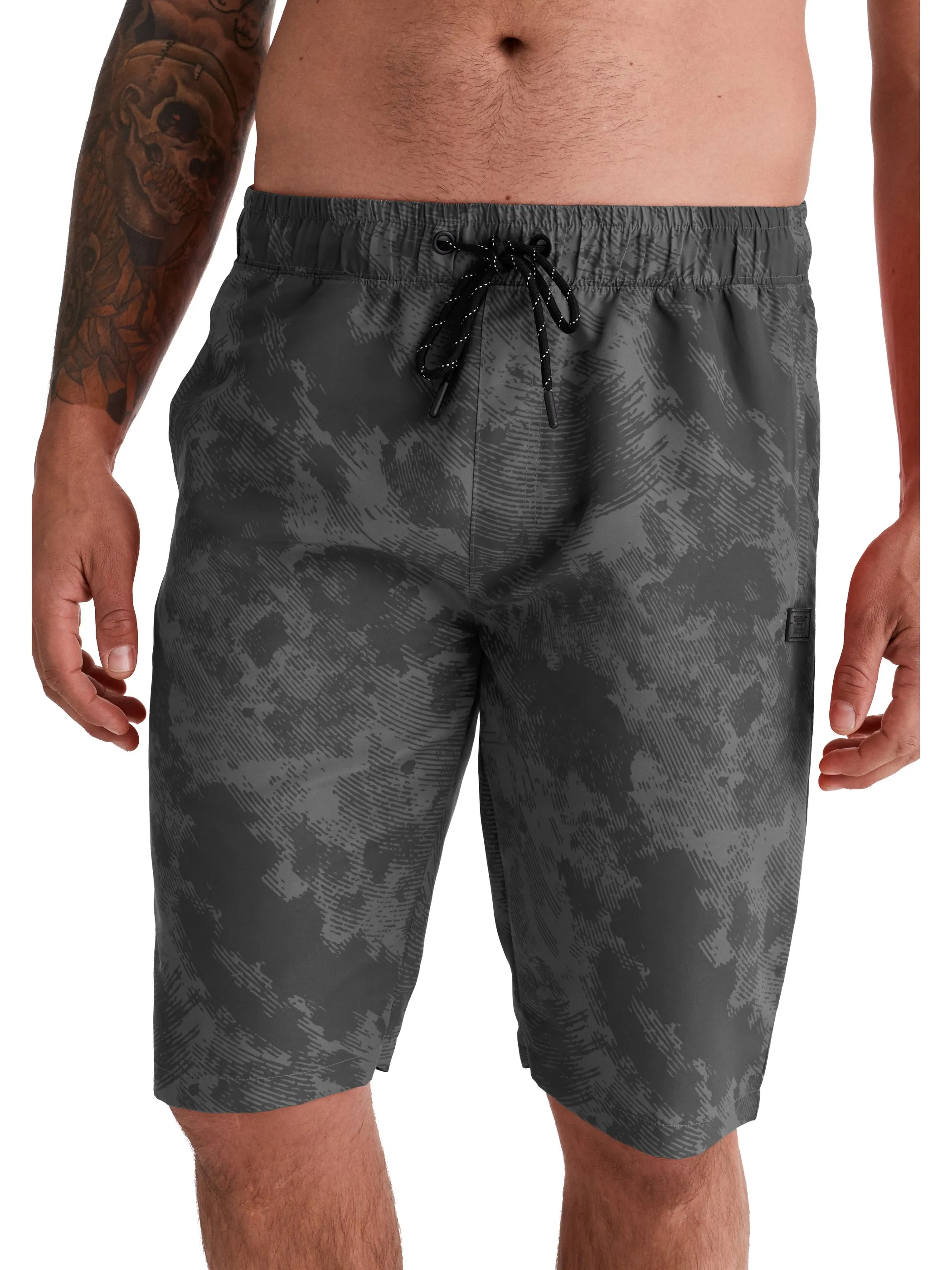 HERO by John Medoox 71550180009151 He-Badeshorts "Noah", lang Grau 928403 9151 1