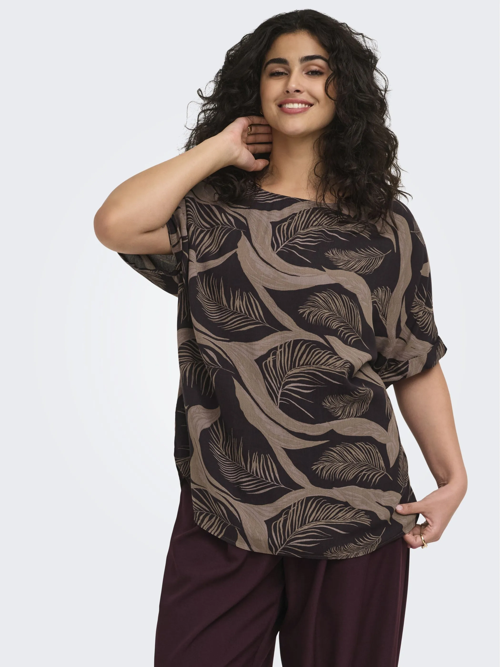 Only Carmakoma 15372069 CARVILMA S/S BOATNECK Weiß 926833 273815002 1